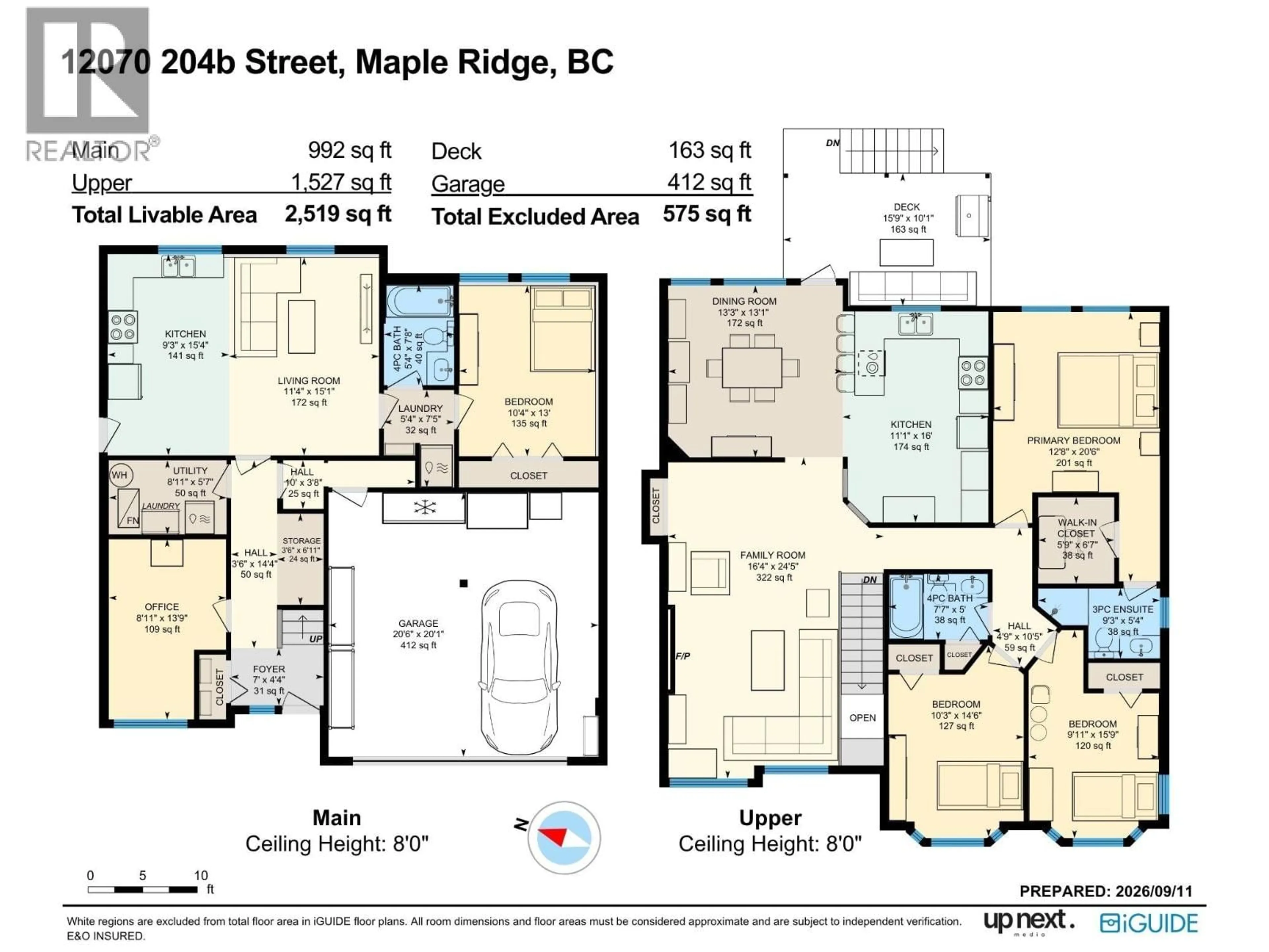 Floor plan for 12070 204B STREET, Maple Ridge British Columbia V2X1A9