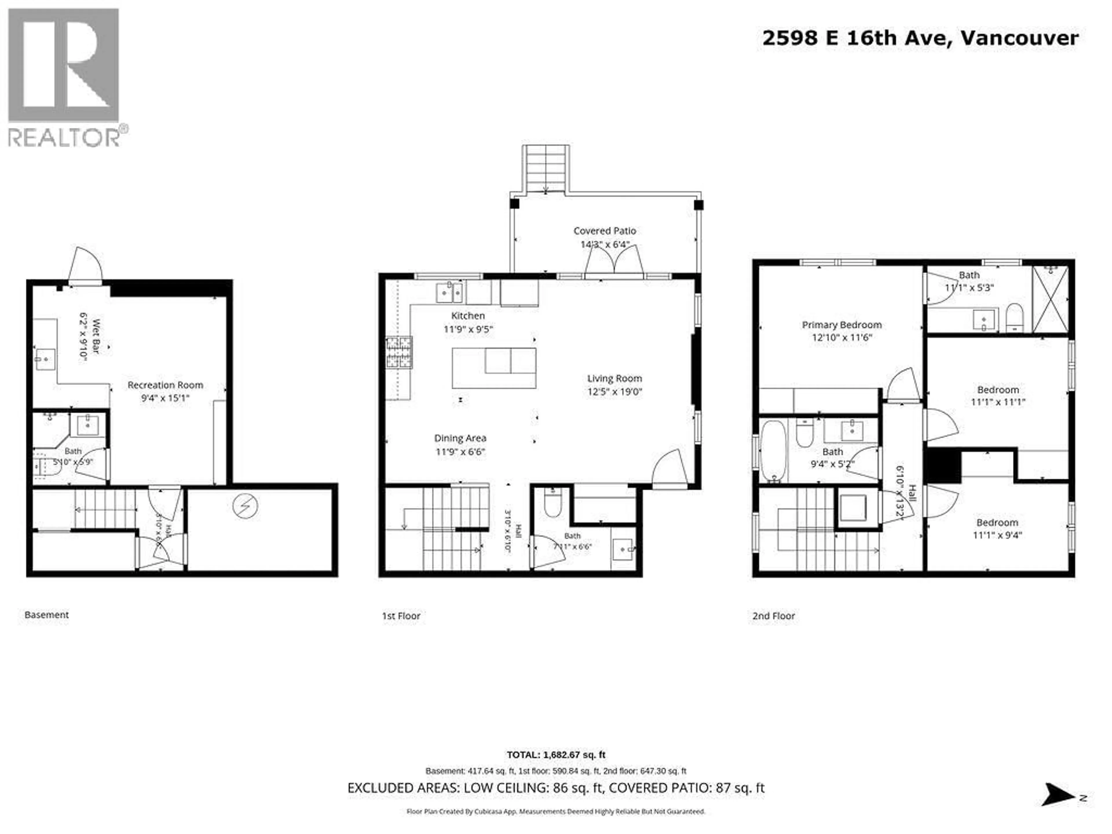Floor plan for 2598 16TH AVENUE, Vancouver British Columbia V5M2L5