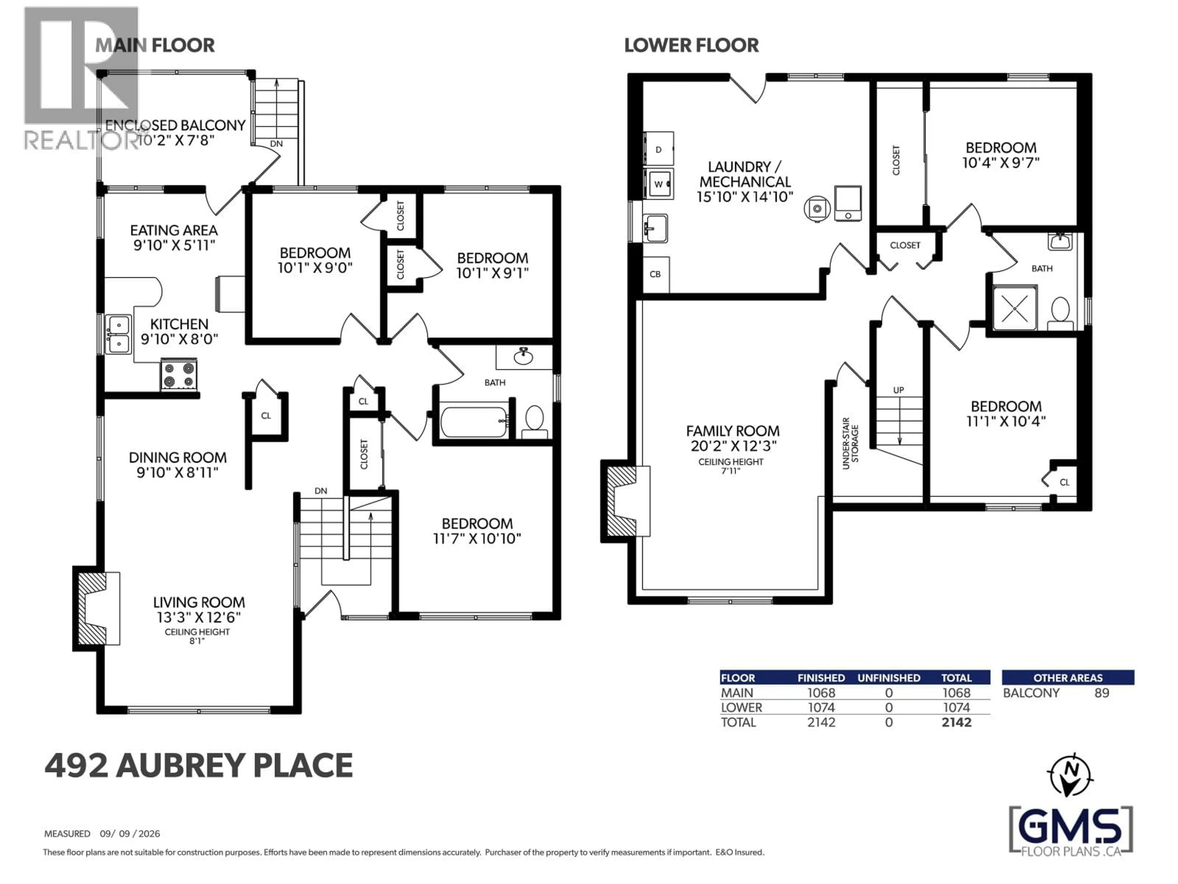 Floor plan for 492 AUBREY PLACE, Vancouver British Columbia V5V2T6