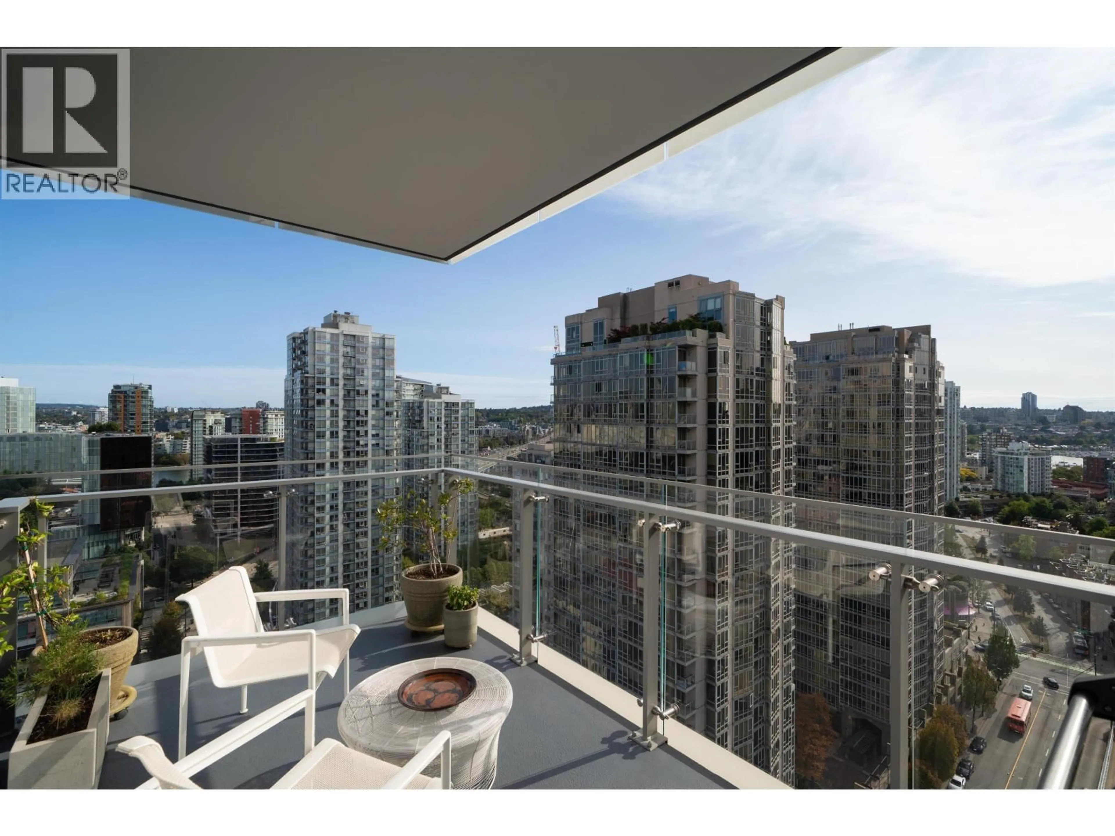 Balcony in the apartment, city buildings view from balcony for 2004 - 885 CAMBIE STREET, Vancouver British Columbia V6B0R6
