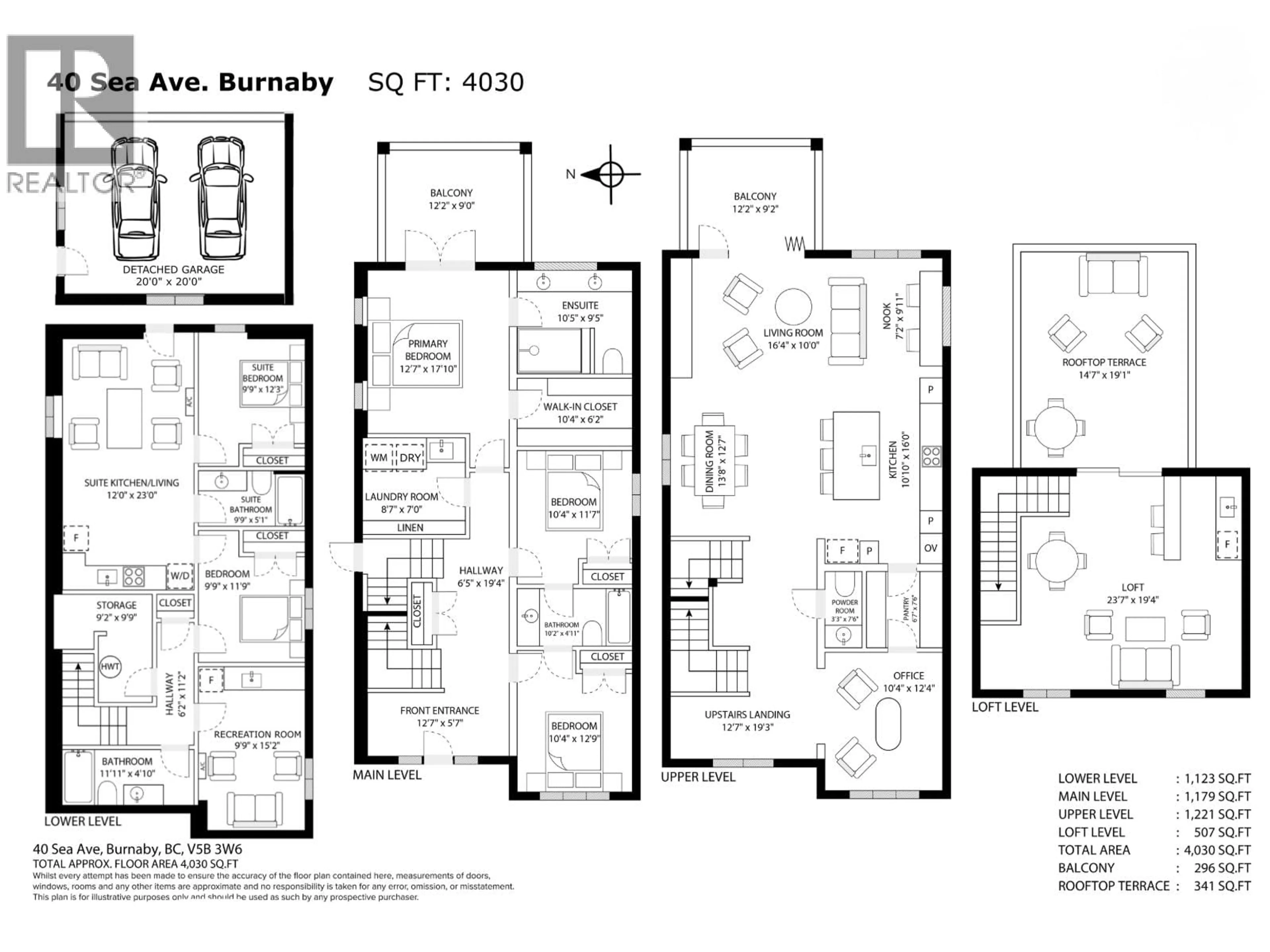 Floor plan for 40 SEA AVENUE, Burnaby British Columbia V5B3W6