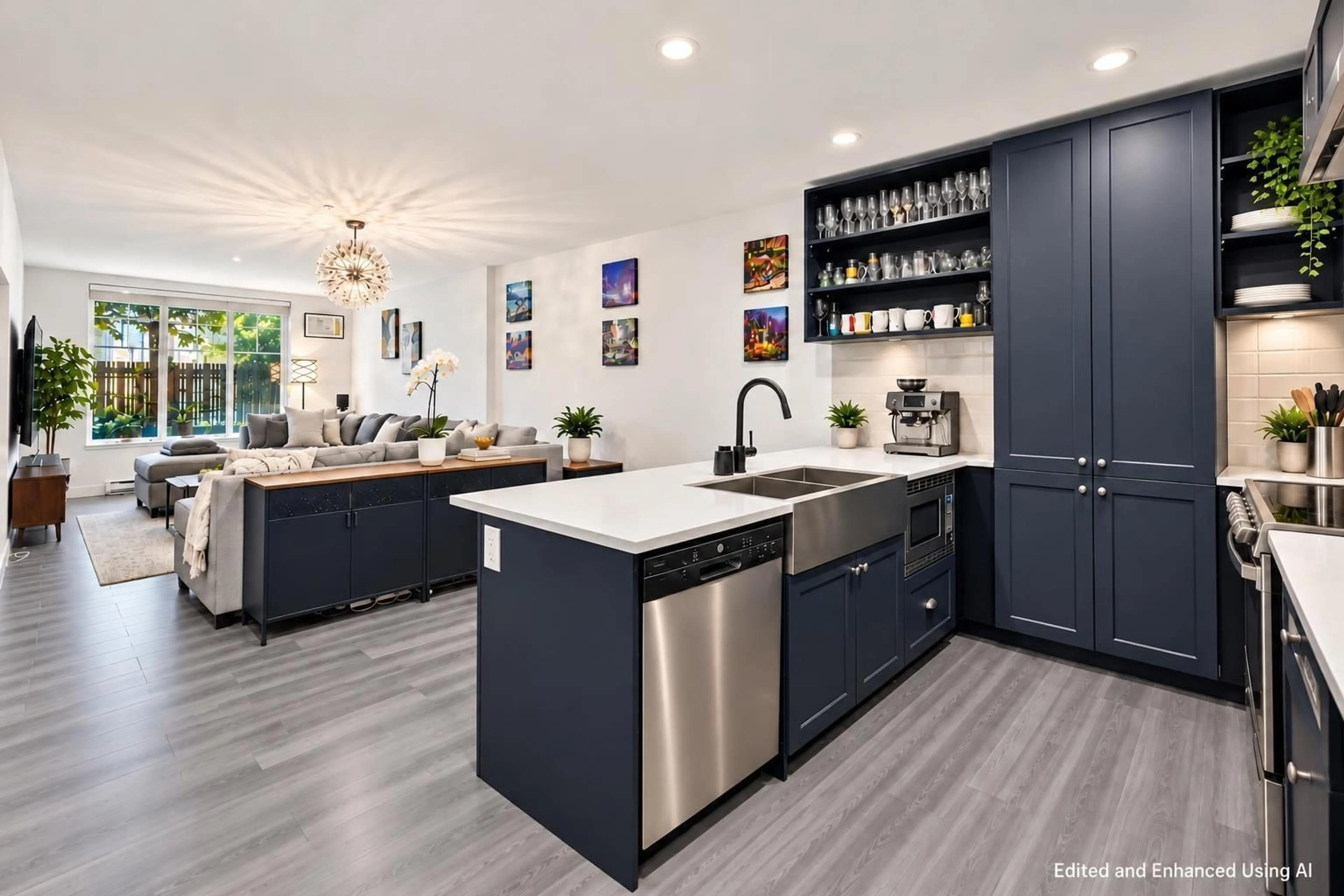 Open concept kitchen, ceramic/tile floor for B102 - 20487 65 AVENUE, Langley British Columbia V2Y3K5