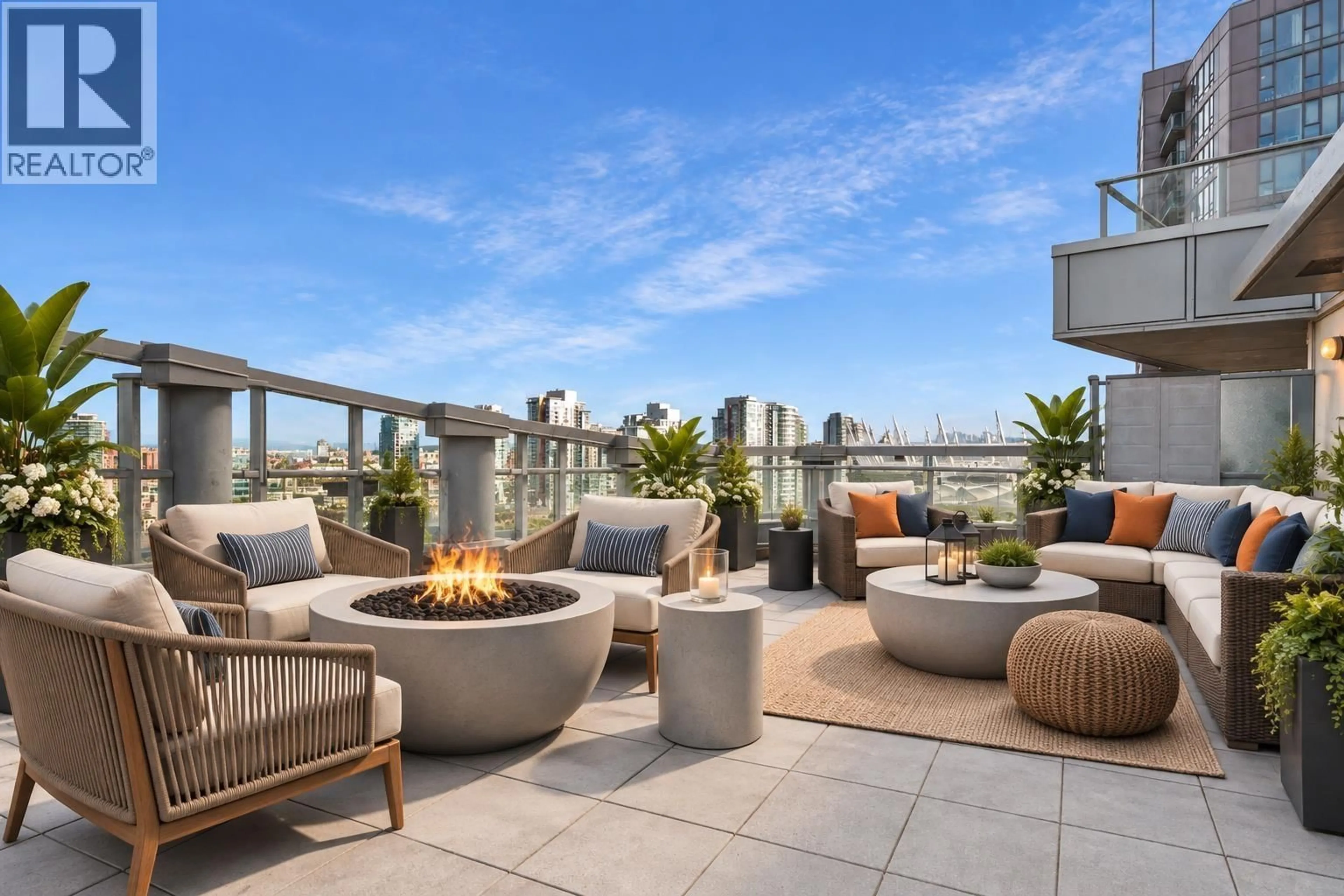 Patio, water/lake/river/ocean view for 2508 - 788 HAMILTON STREET, Vancouver British Columbia V6B0E9