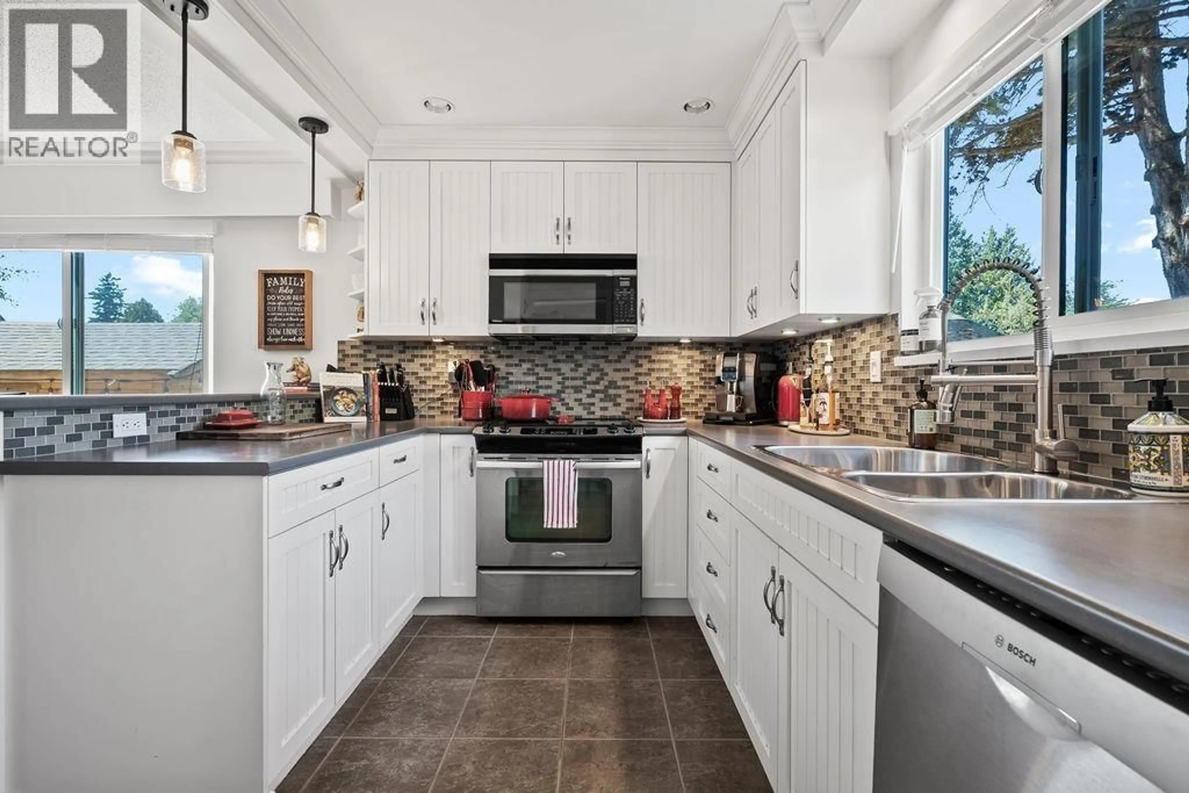 Contemporary kitchen, ceramic/tile floor for 4851 55B STREET, Delta British Columbia V4K3V7