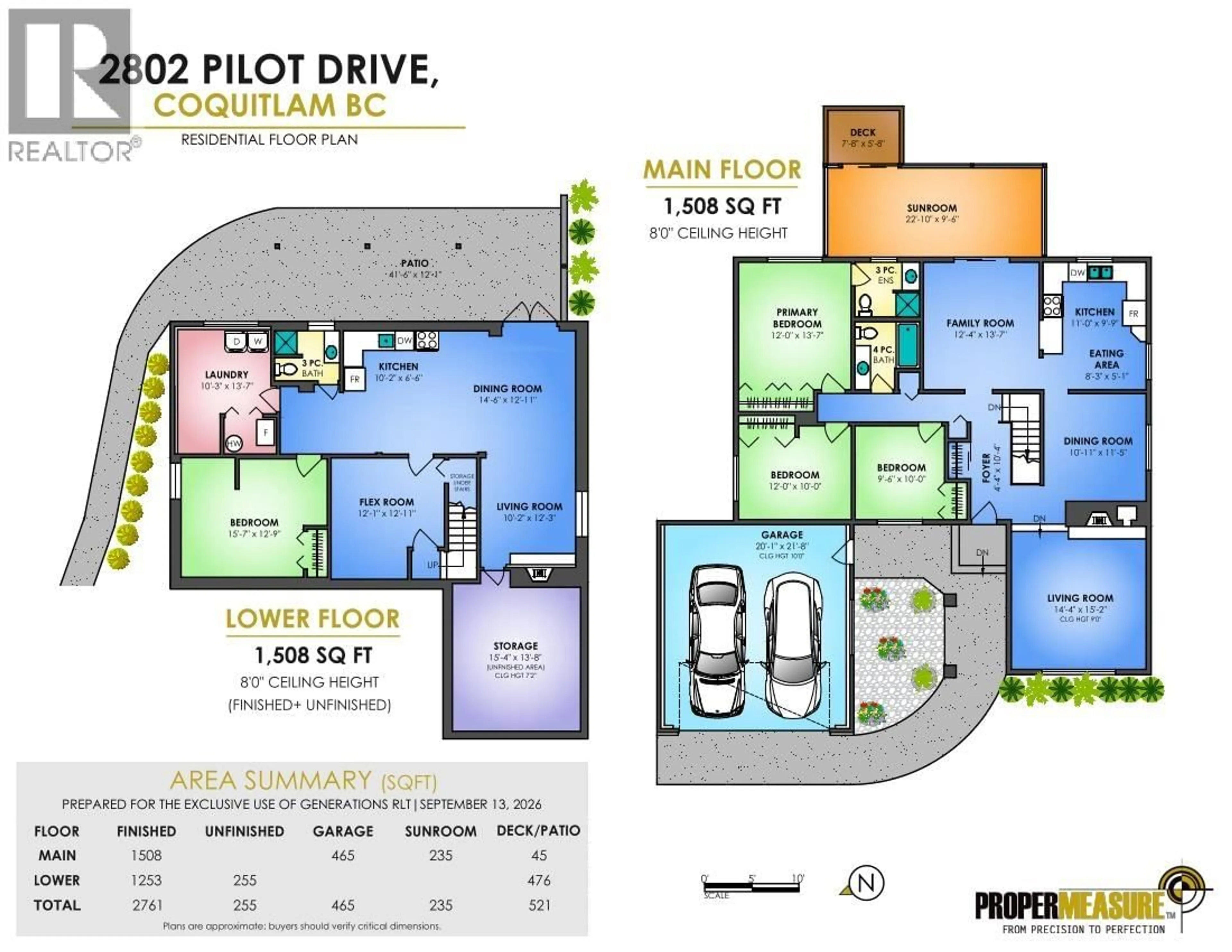 Floor plan for 2802 PILOT DRIVE, Coquitlam British Columbia V3C3T4