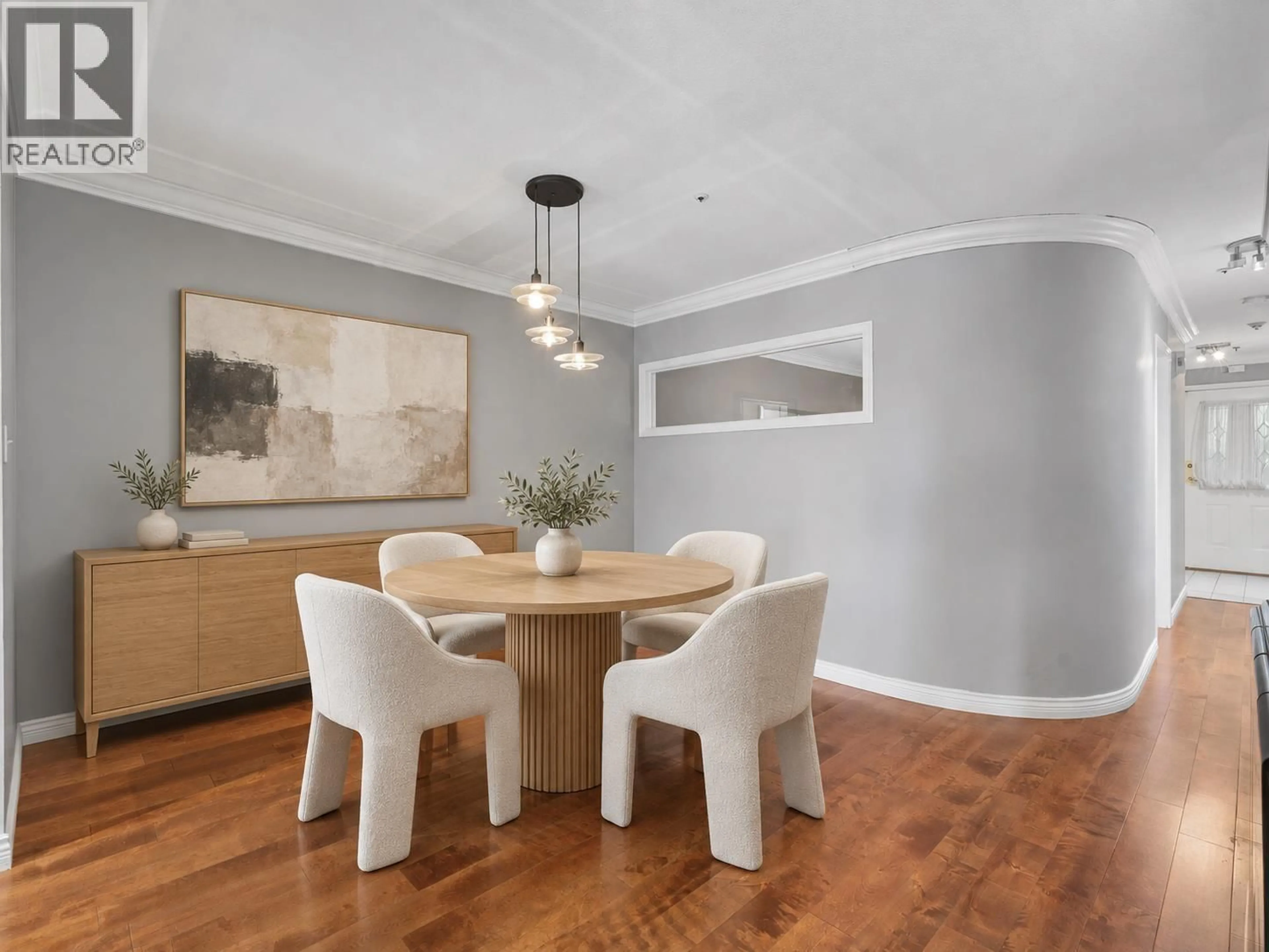 Dining room, wood/laminate floor for 111 - 2250 MARINE DRIVE, Vancouver British Columbia V5P2S2