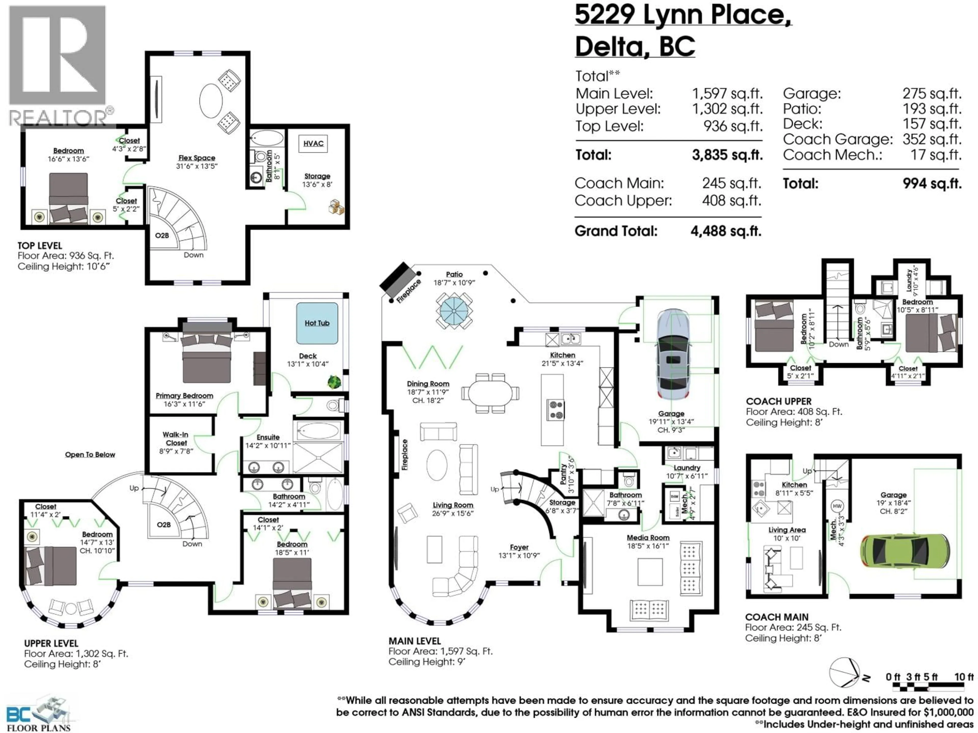 Floor plan for 5229 LYNN PLACE, Delta British Columbia V4K1E7