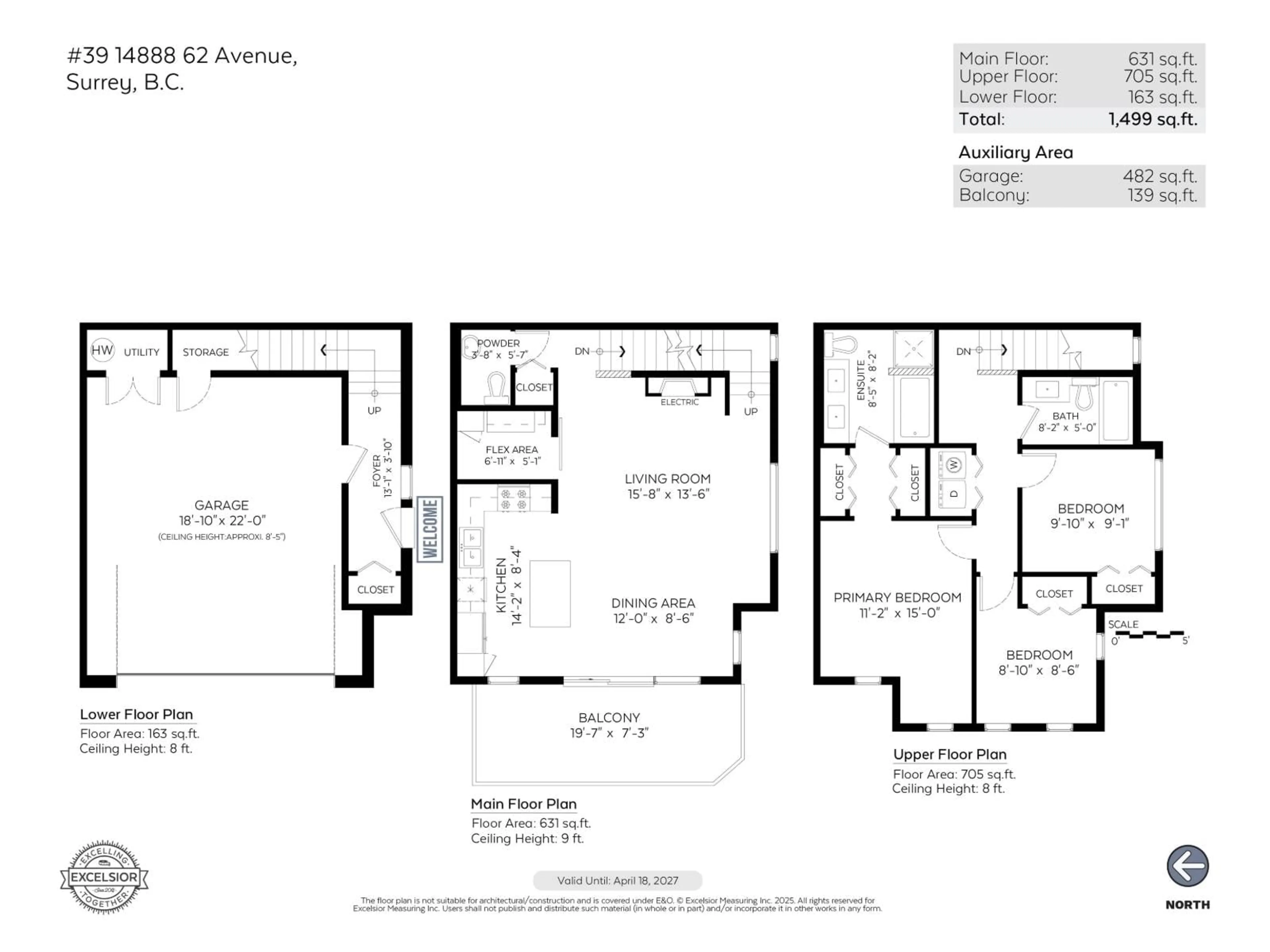 Floor plan for 39 - 14888 62 AVENUE, Surrey British Columbia V3S6T7