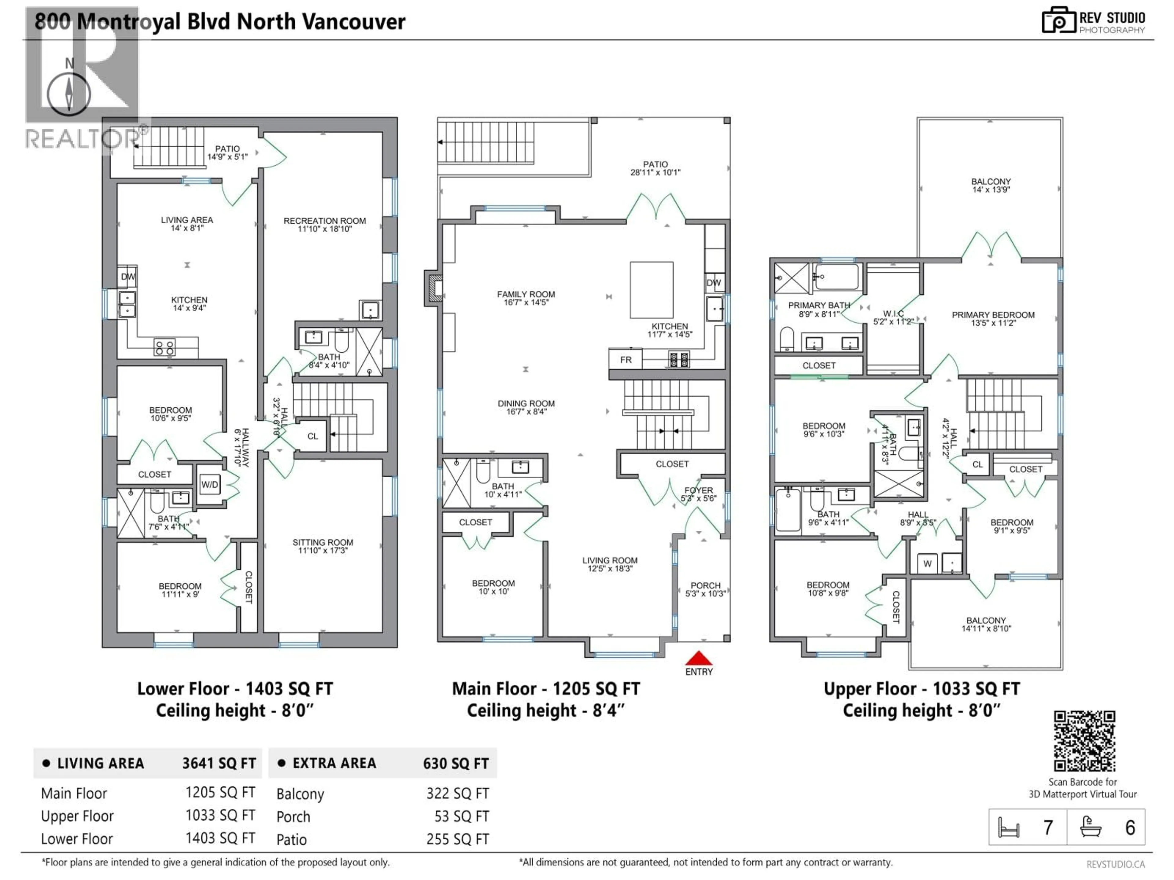 Floor plan for 800 MONTROYAL BOULEVARD, North Vancouver British Columbia V7R2G6