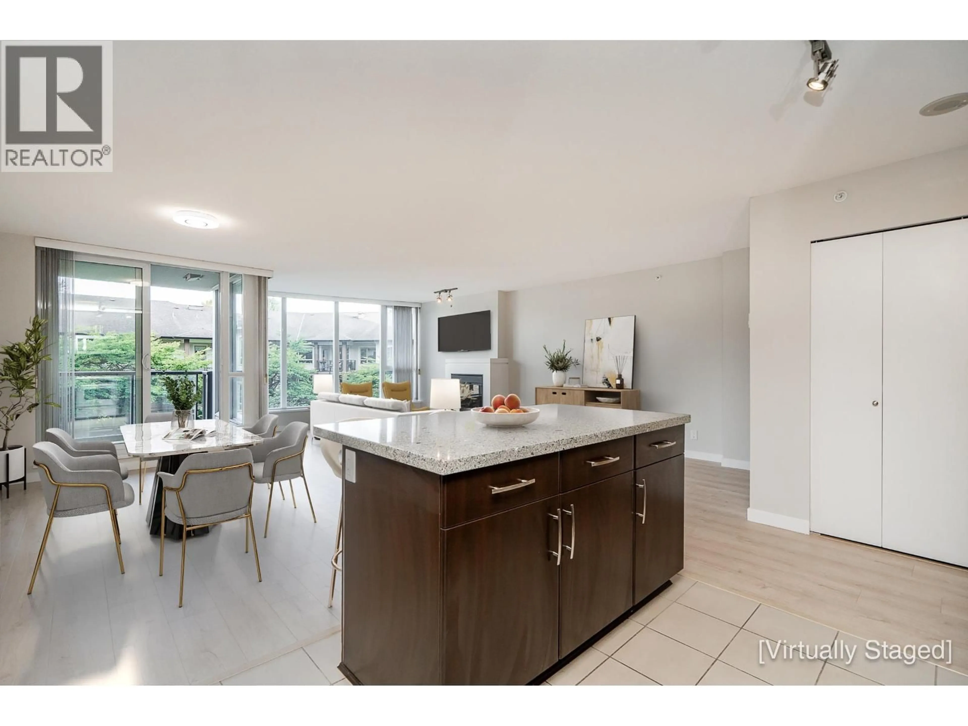 Open concept kitchen, ceramic/tile floor for 503 - 660 NOOTKA WAY, Port Moody British Columbia V3H0B7