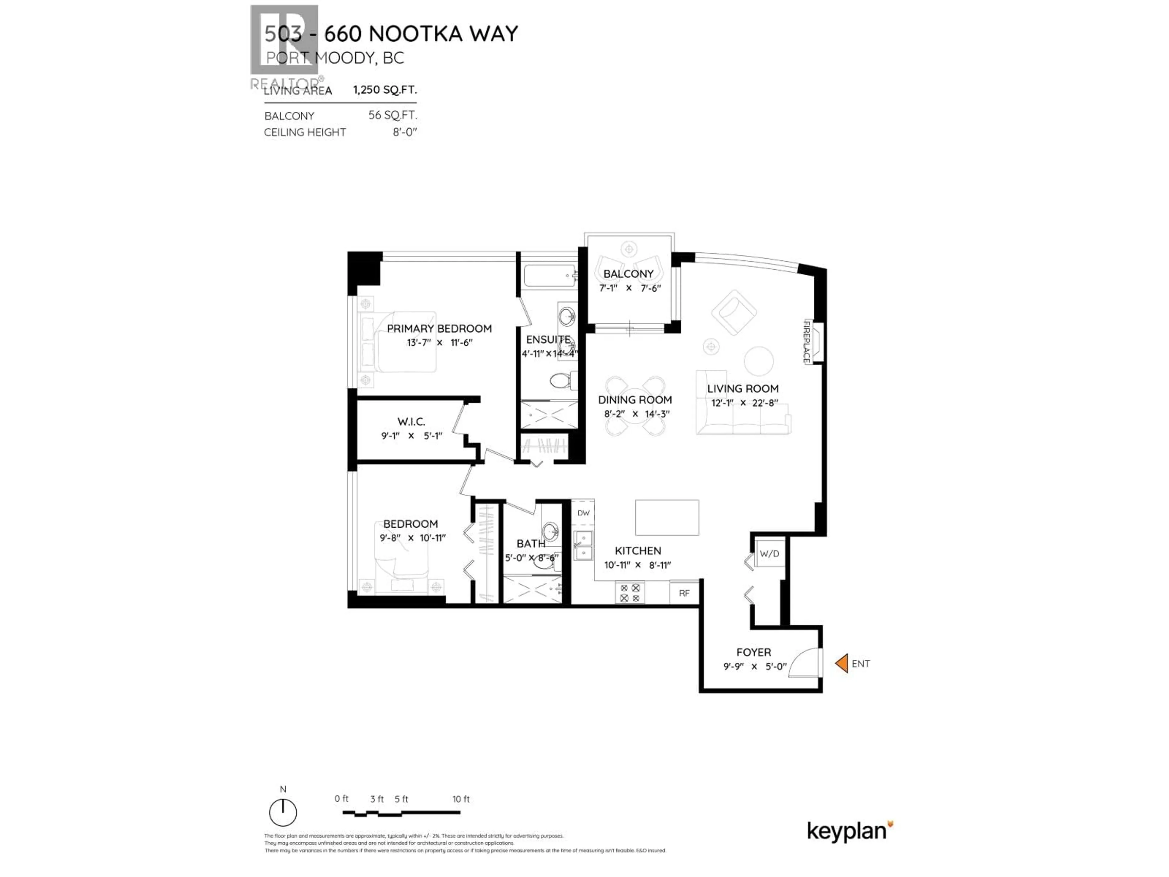 Floor plan for 503 - 660 NOOTKA WAY, Port Moody British Columbia V3H0B7
