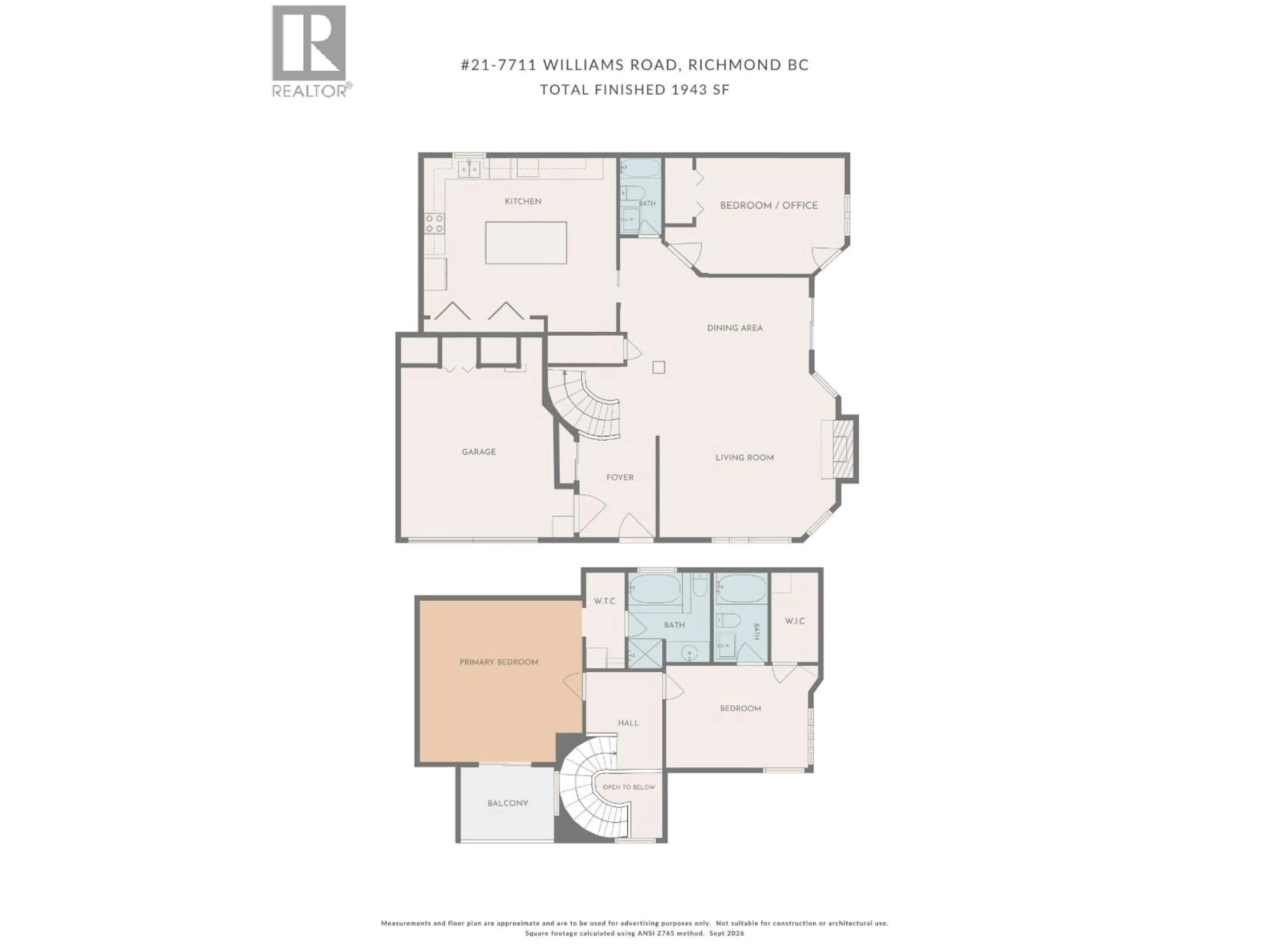 Floor plan for 21 - 7711 WILLIAMS ROAD, Richmond British Columbia V7A1G2