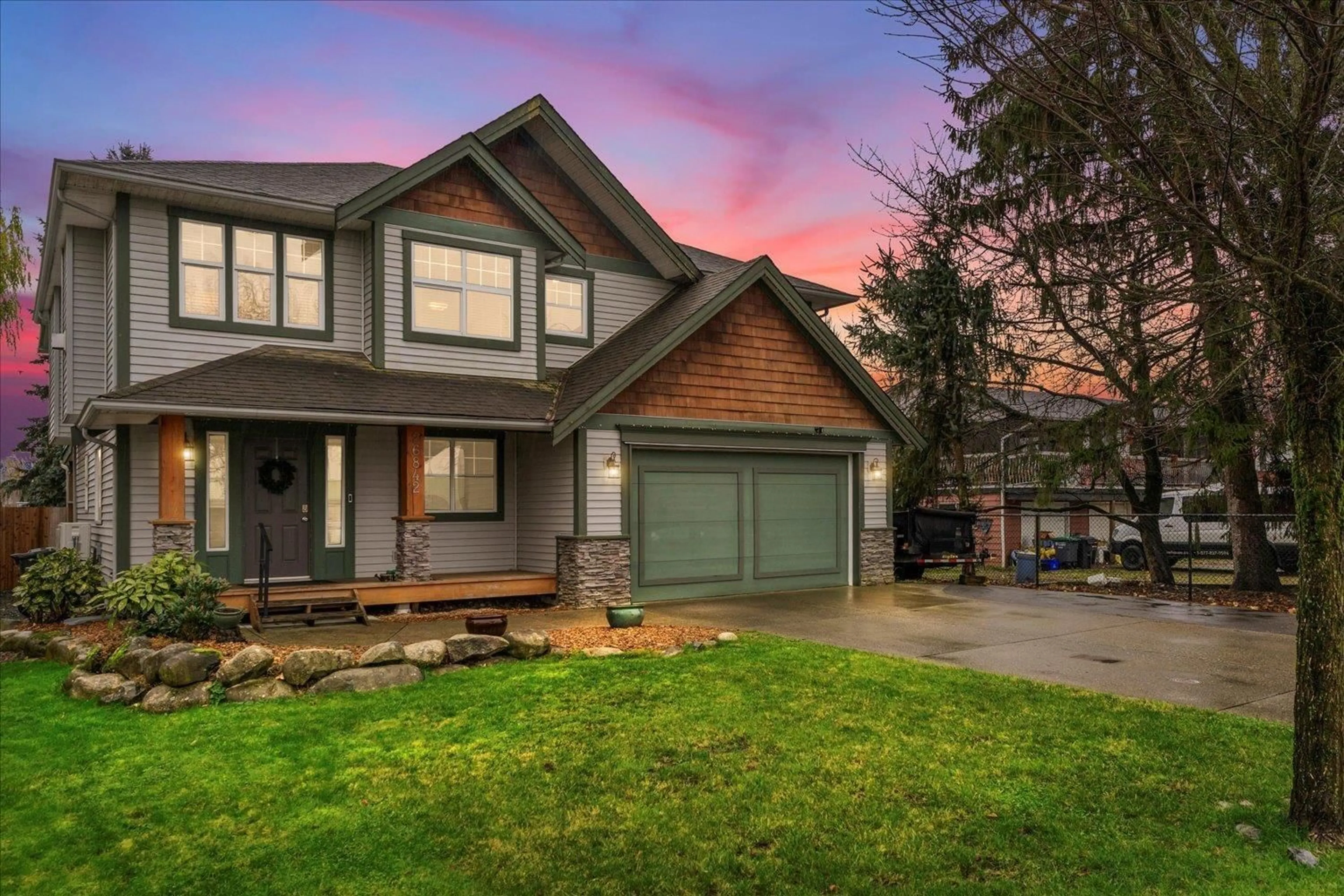 Home with vinyl exterior material, street for 26842 27 AVENUE, Langley British Columbia V4W3E6