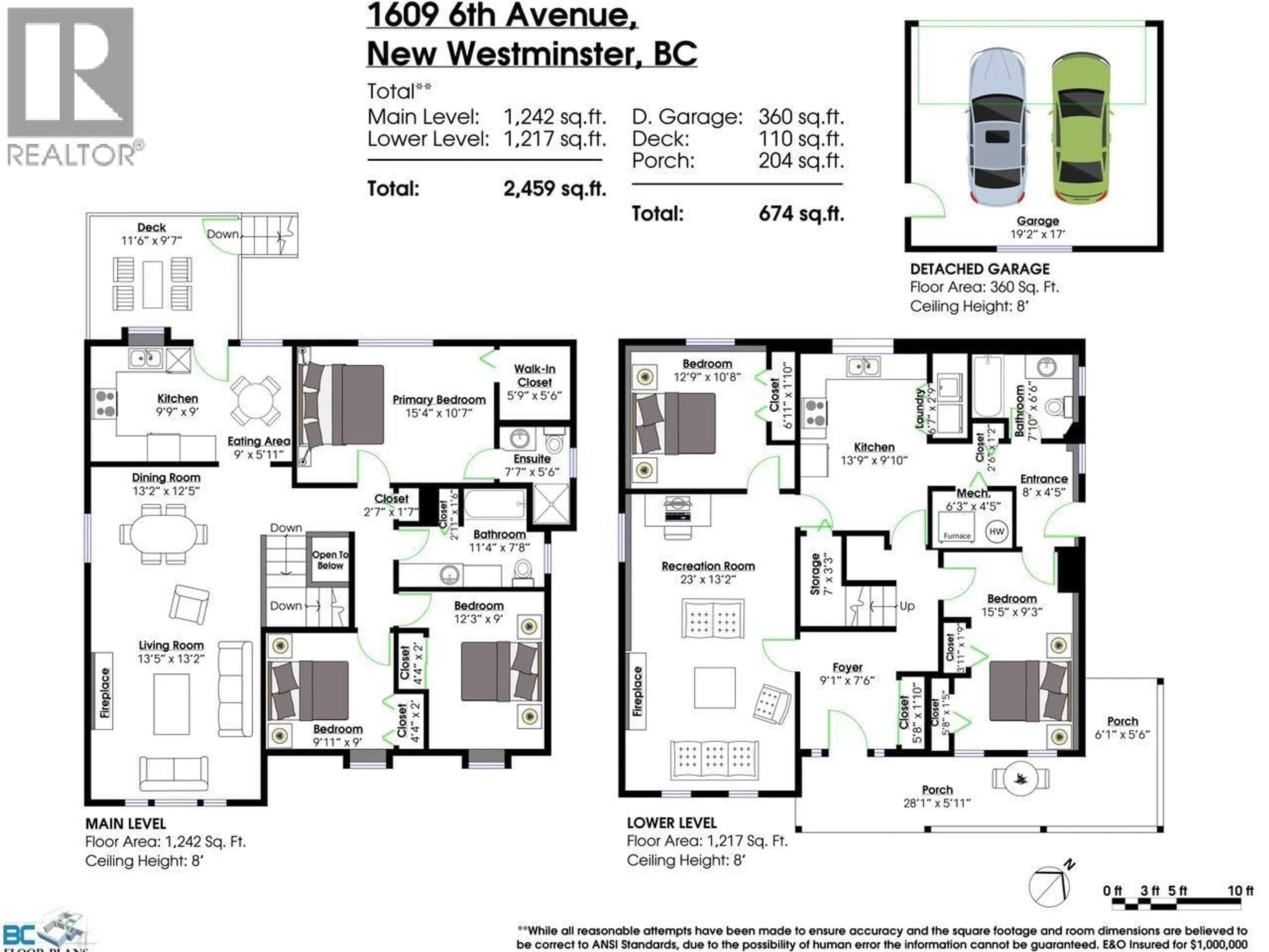 Floor plan for 1609 SIXTH AVENUE, New Westminster British Columbia V3M2C8