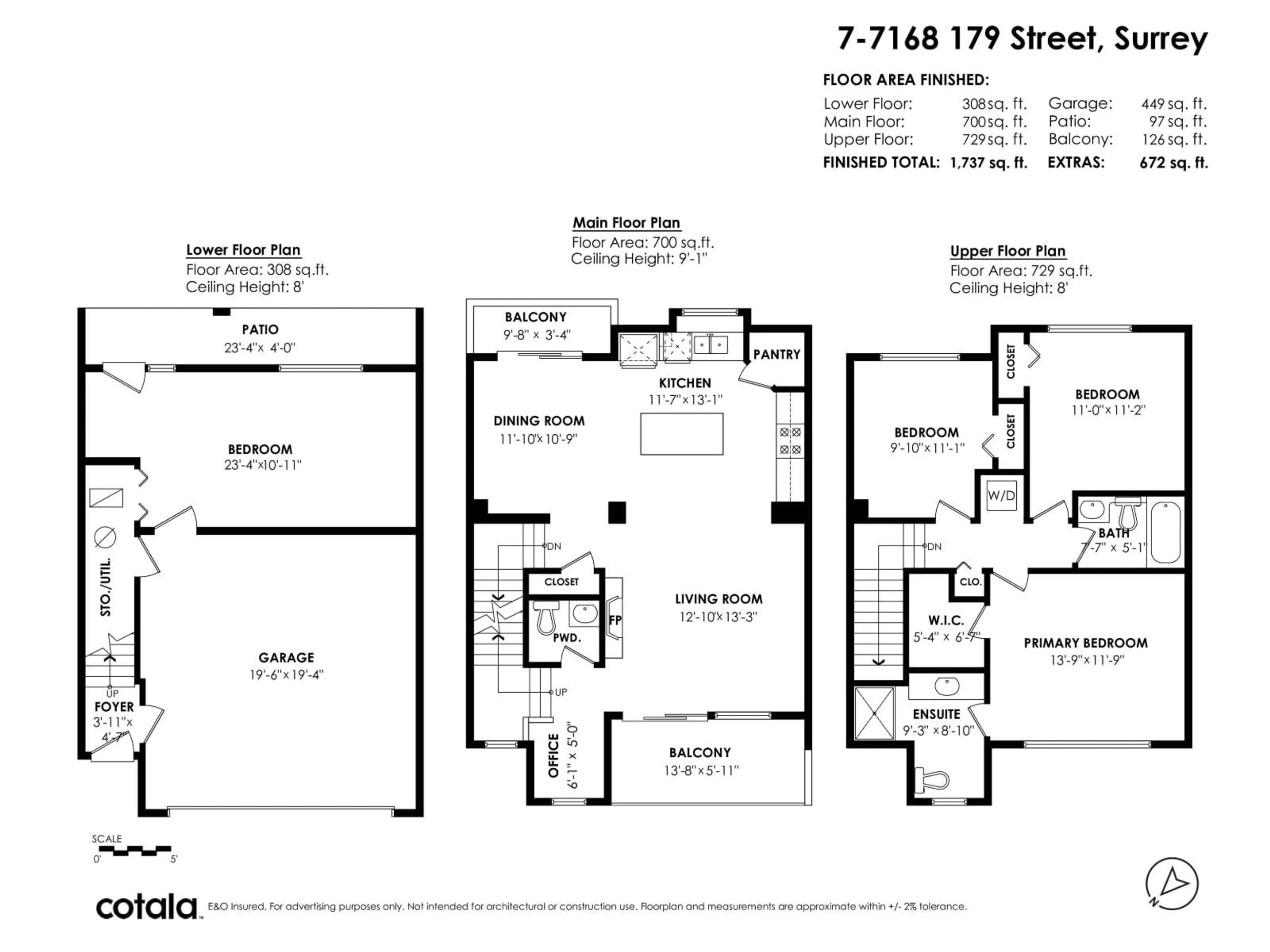 Floor plan for 7 - 7168 179 STREET, Surrey British Columbia V3S8C5