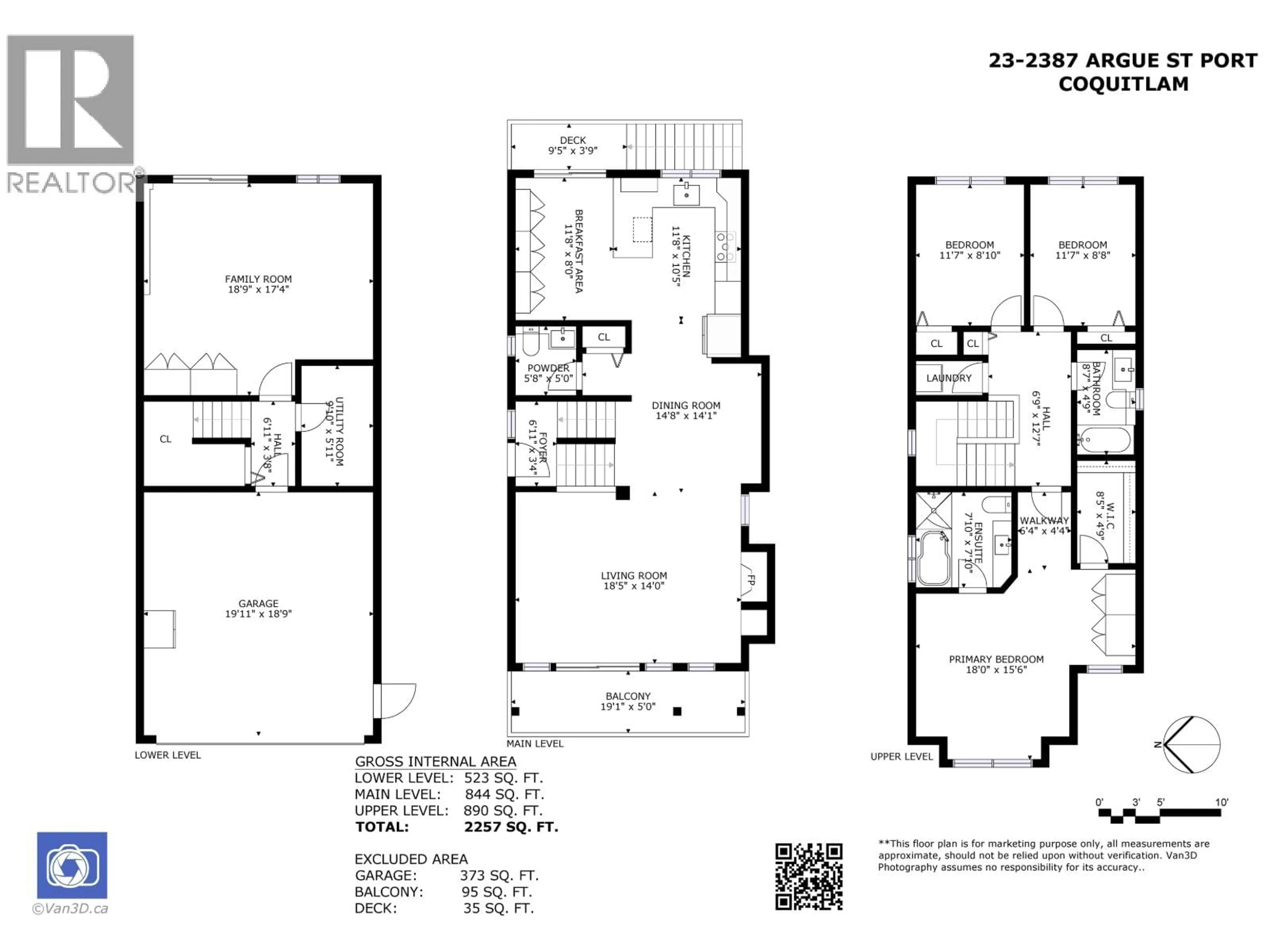 Floor plan for 23 - 2387 ARGUE STREET, Port Coquitlam British Columbia V3C6P5