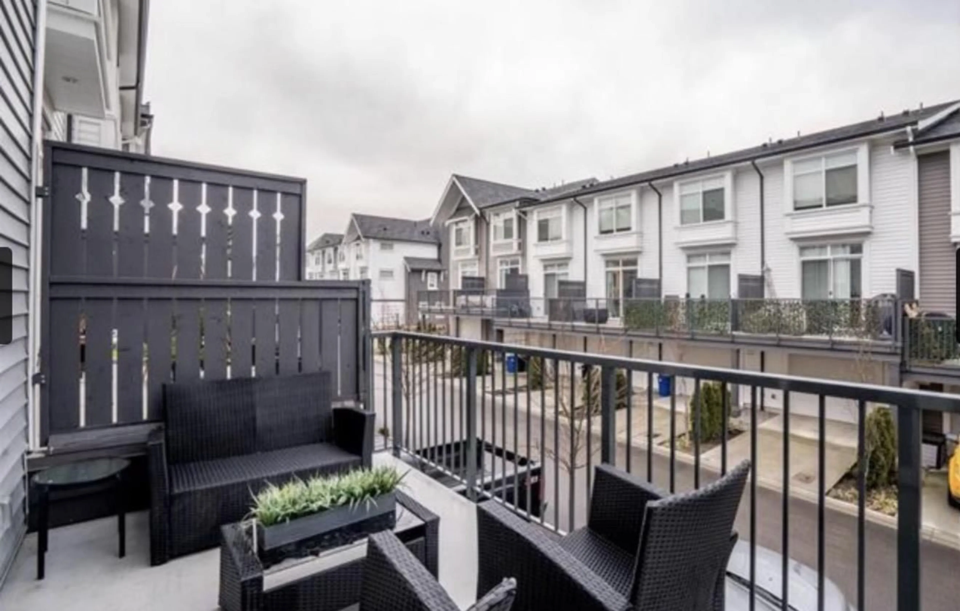 Patio, city buildings view from balcony for 25 - 2838 LIVINGSTONE AVENUE, Abbotsford British Columbia V2T0J1