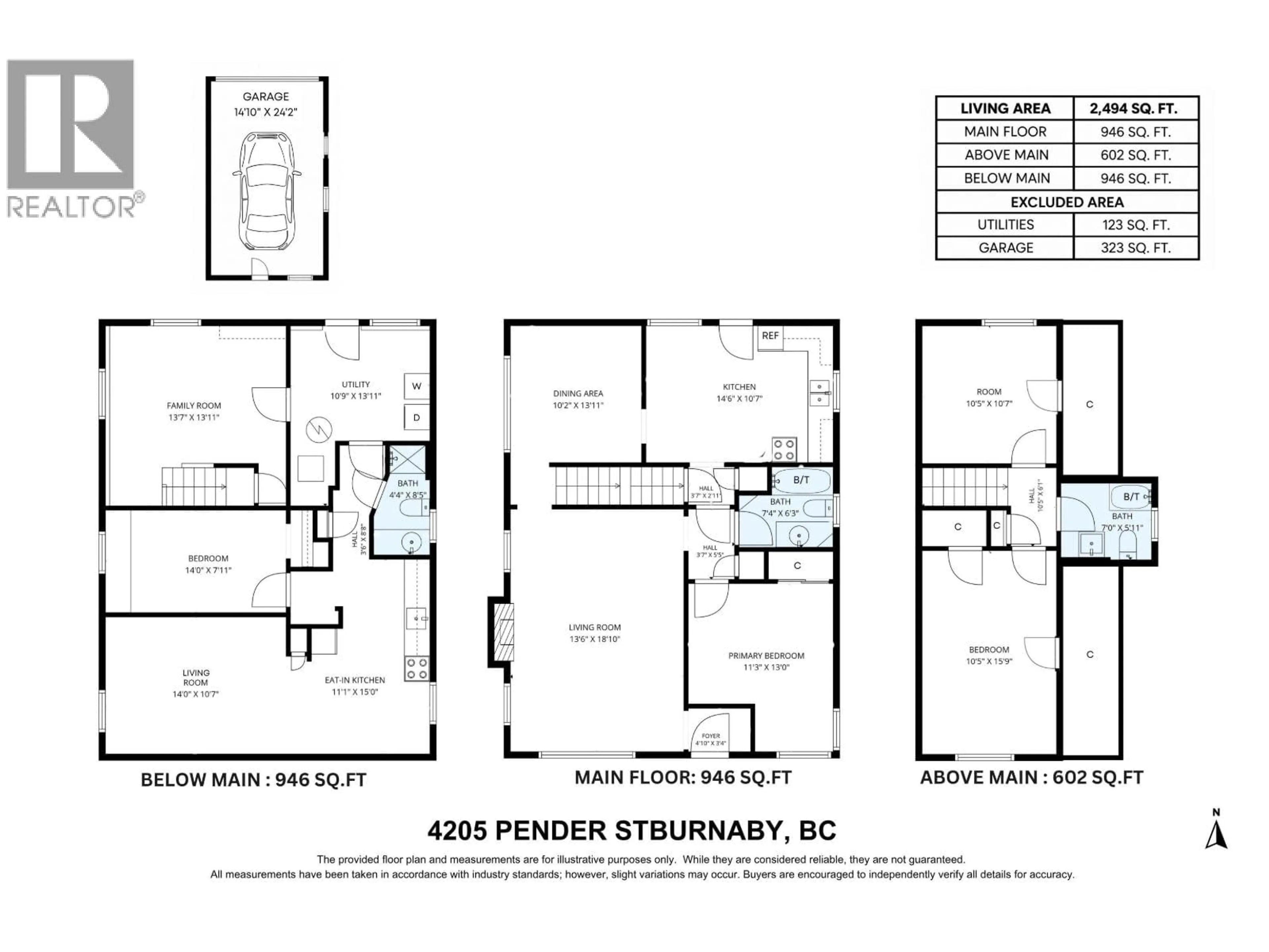 Floor plan for 4205 PENDER STREET, Burnaby British Columbia V5C2M4