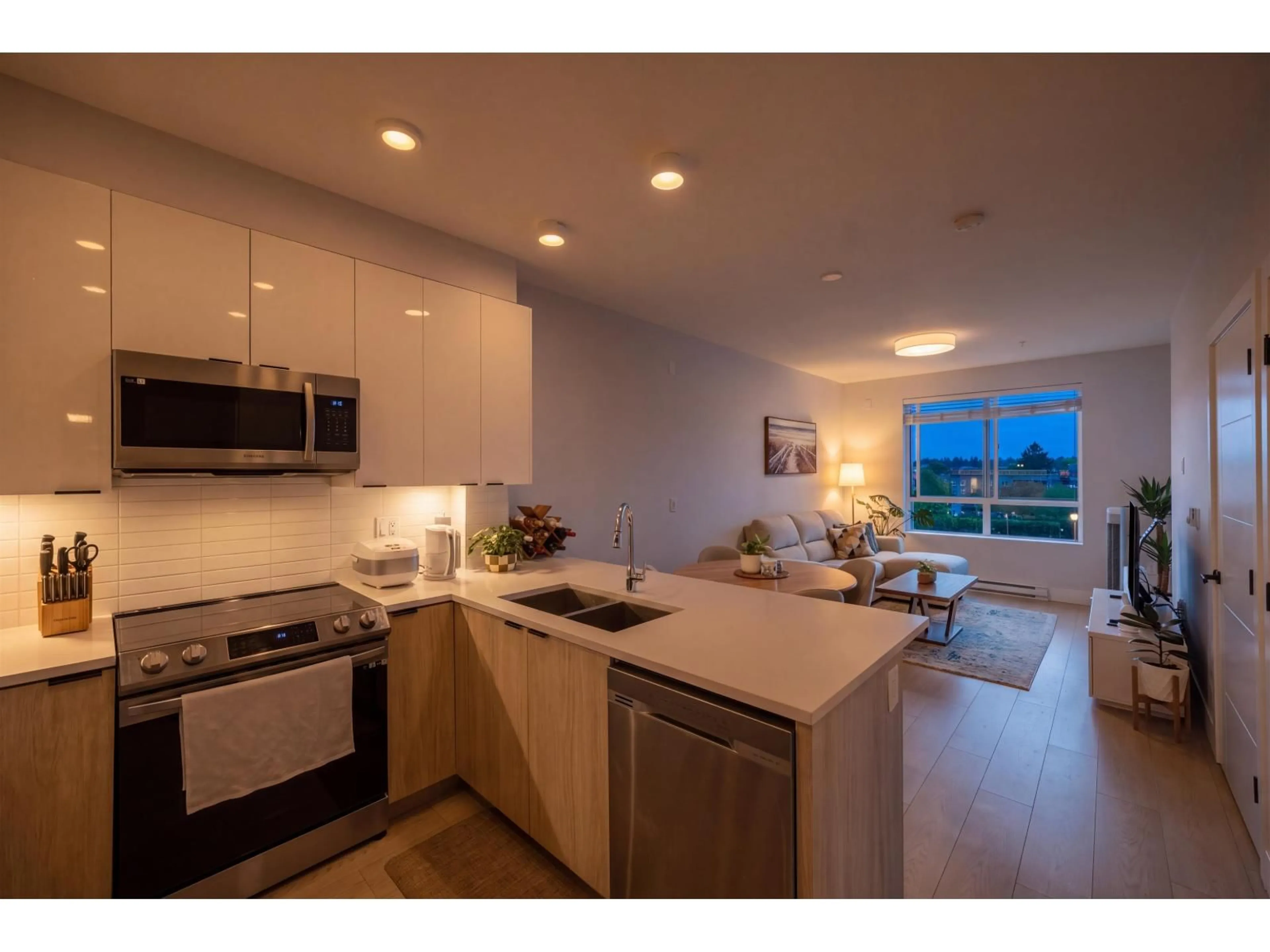 Open concept kitchen, ceramic/tile floor for 328 - 20360 LOGAN AVENUE, Langley British Columbia V3A0P5