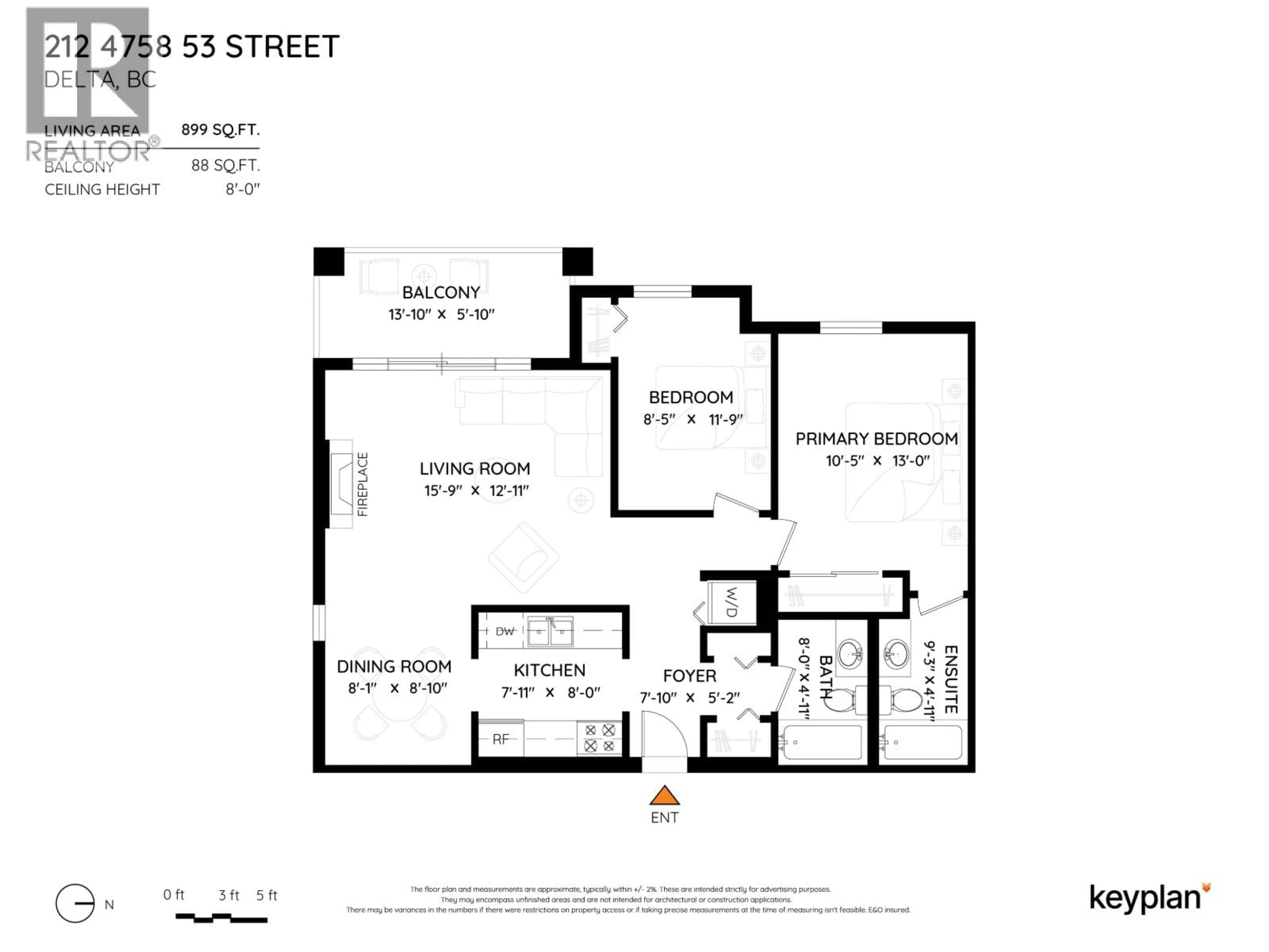 Floor plan for #212 - 4758 53 STREET, Delta British Columbia V4K2Z1