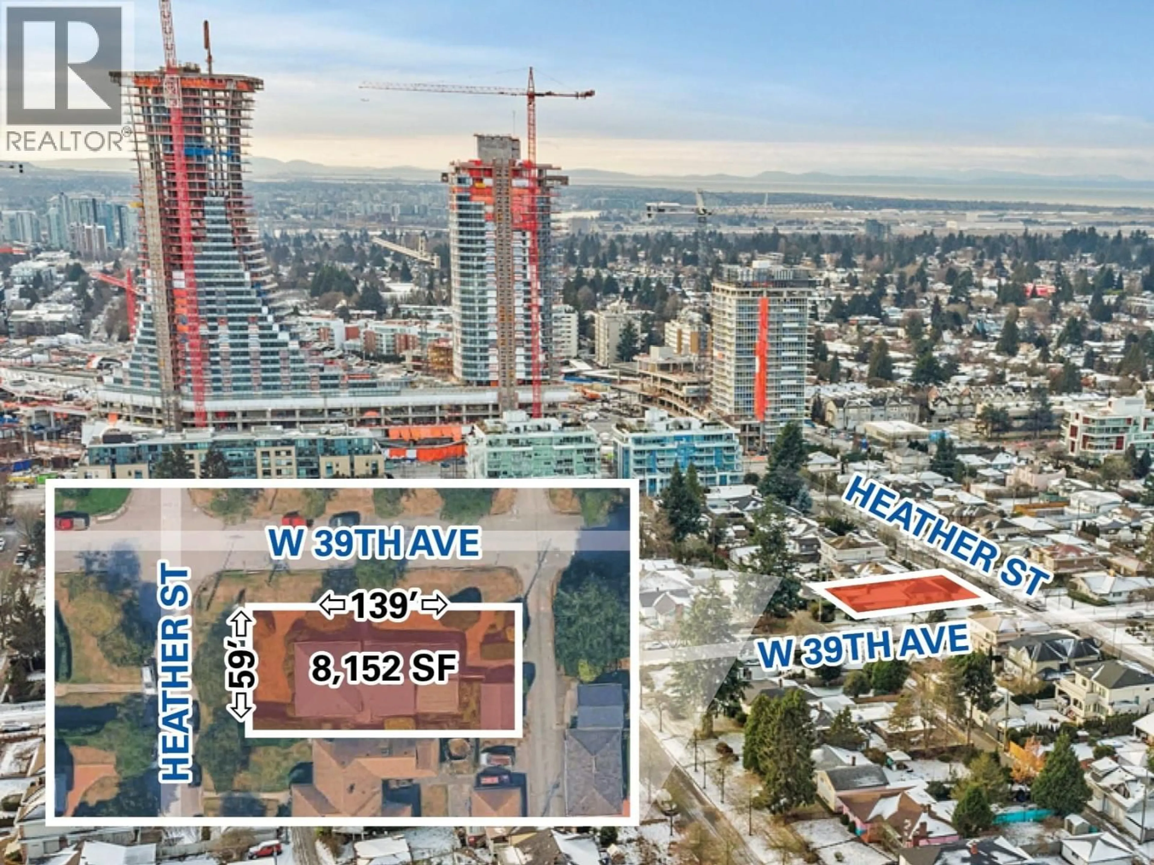 A pic from outside/outdoor area/front of a property/back of a property/a pic from drone, city buildings view from balcony for 692 39TH AVENUE, Vancouver British Columbia V5Z2M3