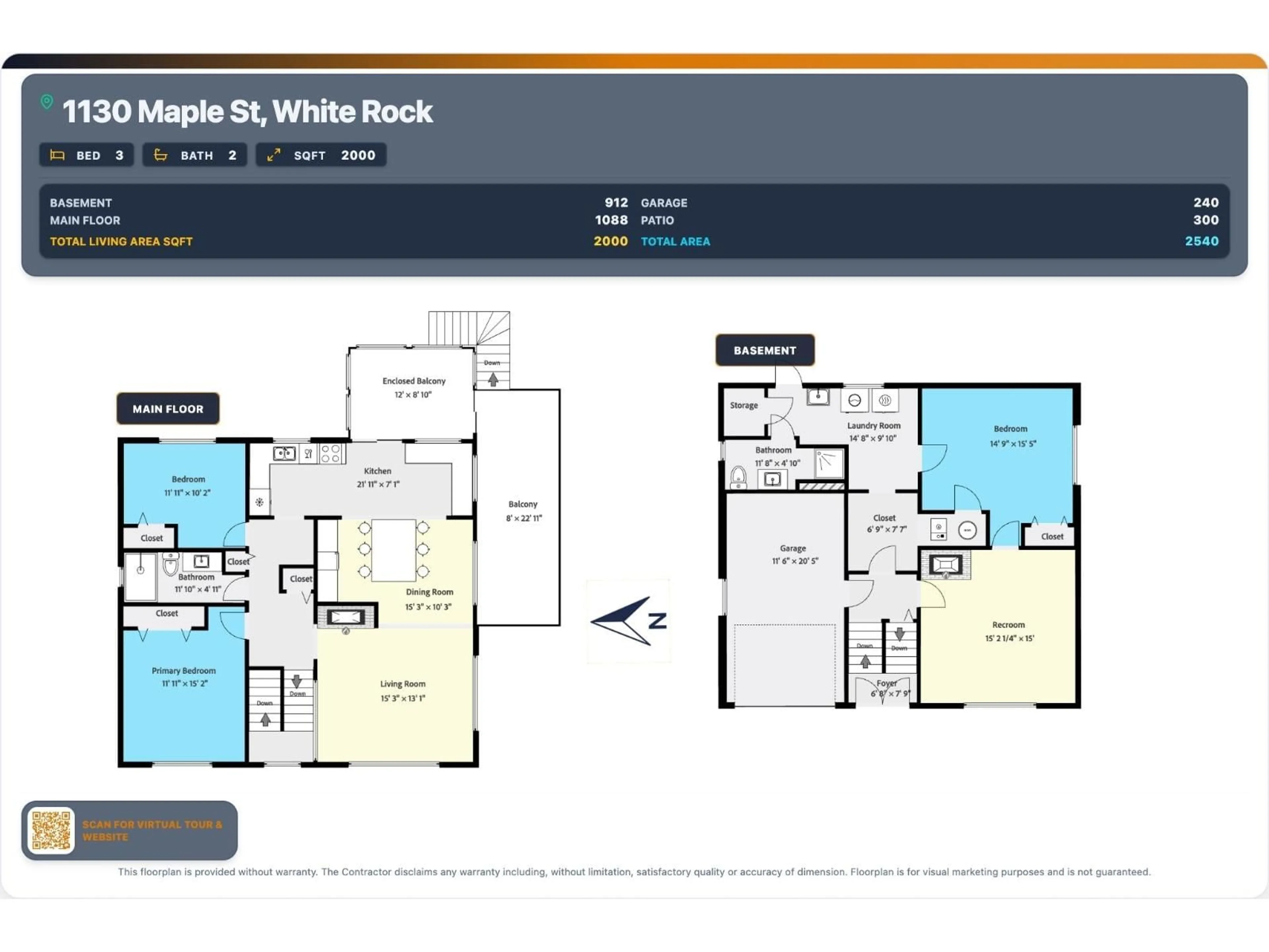 Floor plan for 1130 MAPLE STREET, White Rock British Columbia V4B4M6
