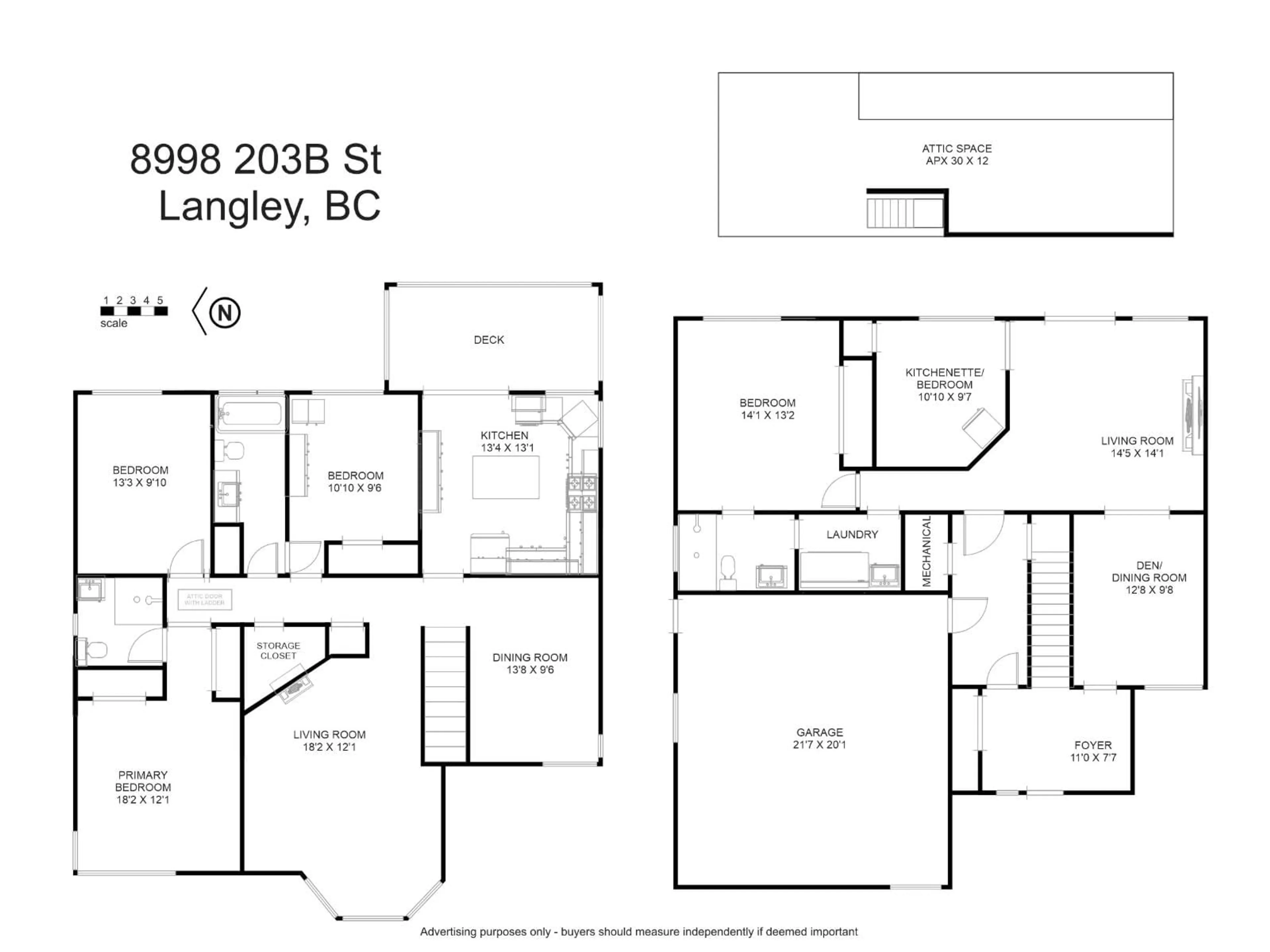 Floor plan for 8998 203B STREET, Langley British Columbia V1M1Y6
