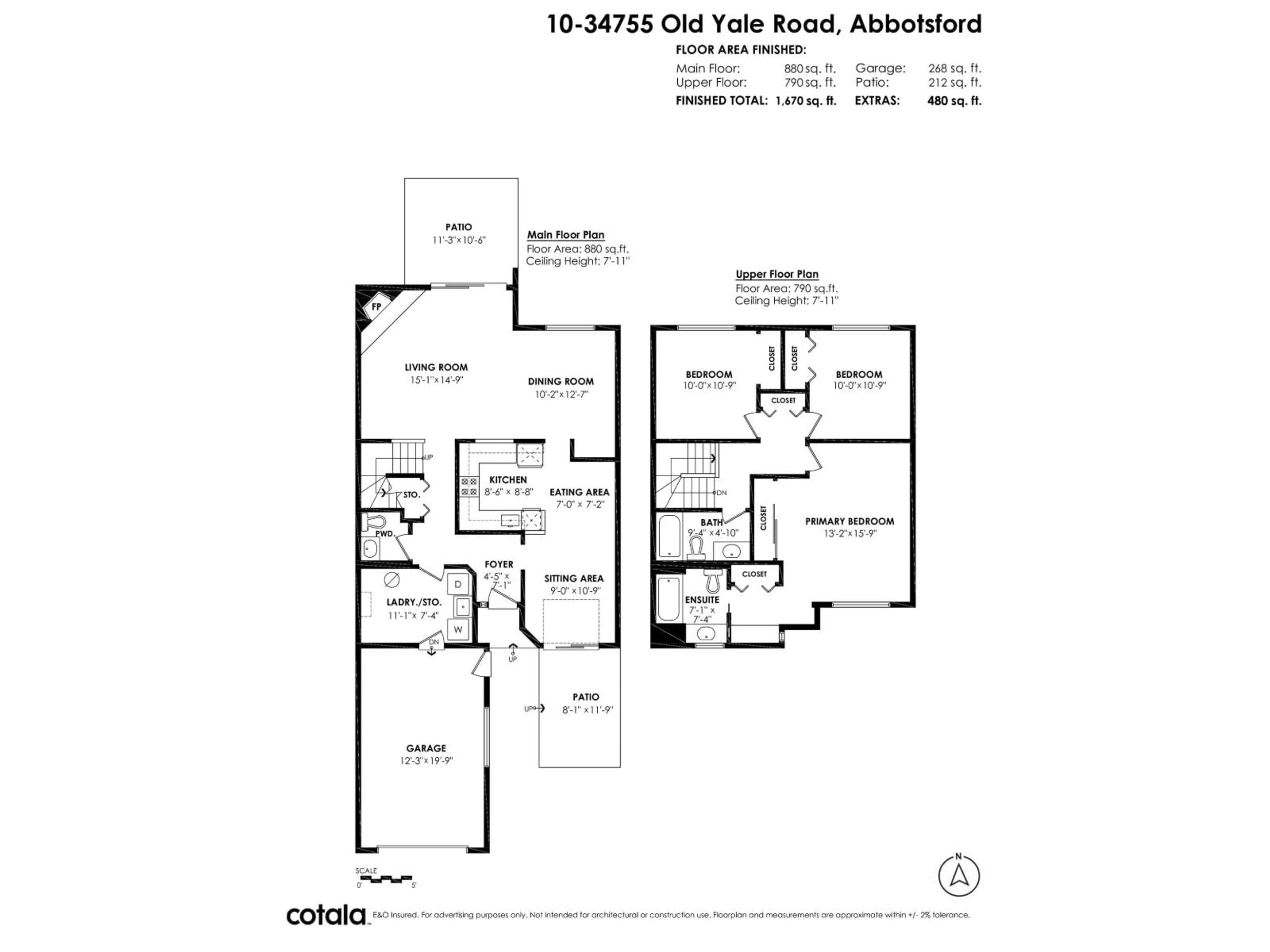 Floor plan for 10 - 34755 OLD YALE ROAD, Abbotsford British Columbia V2S7S5