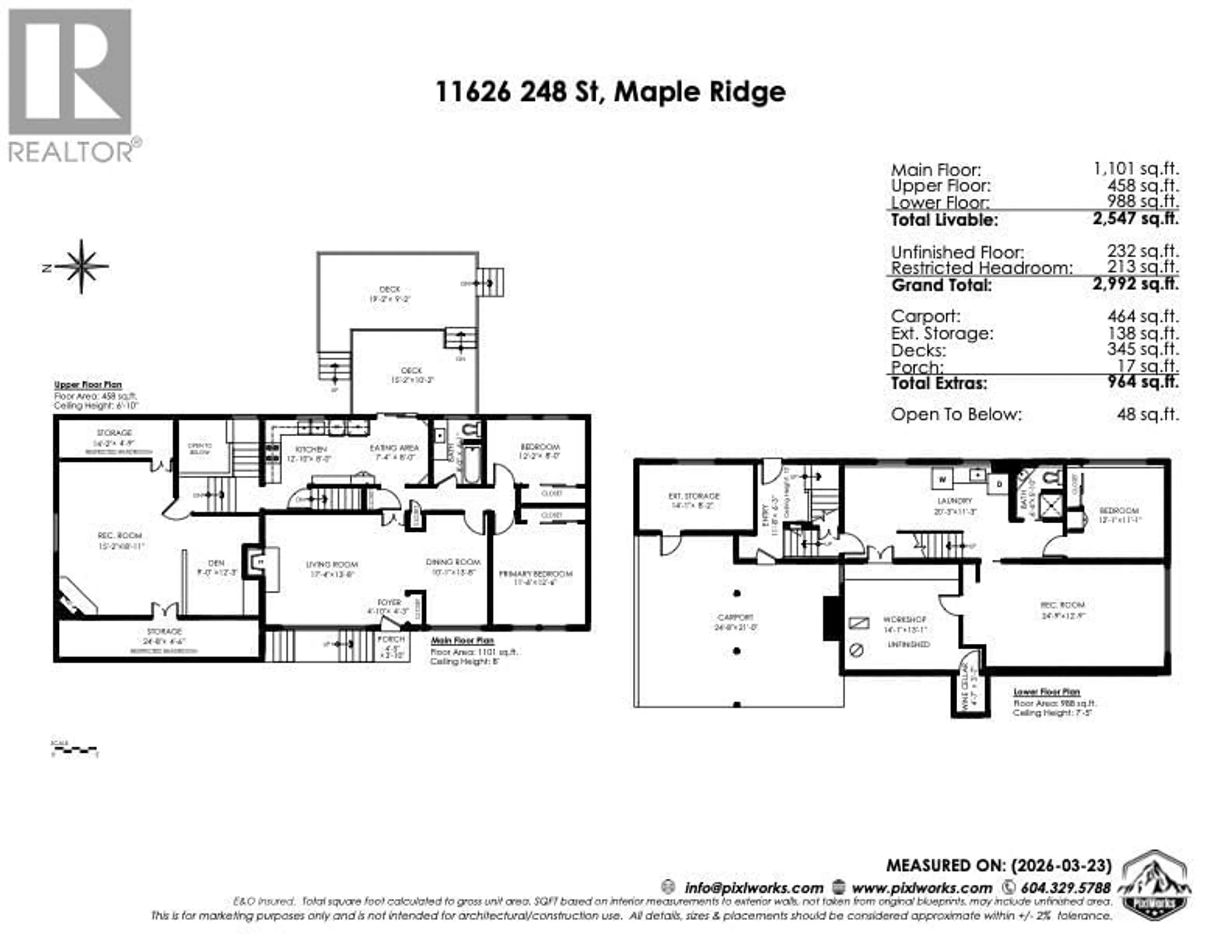 Floor plan for 11626 248 STREET, Maple Ridge British Columbia V4R1H7