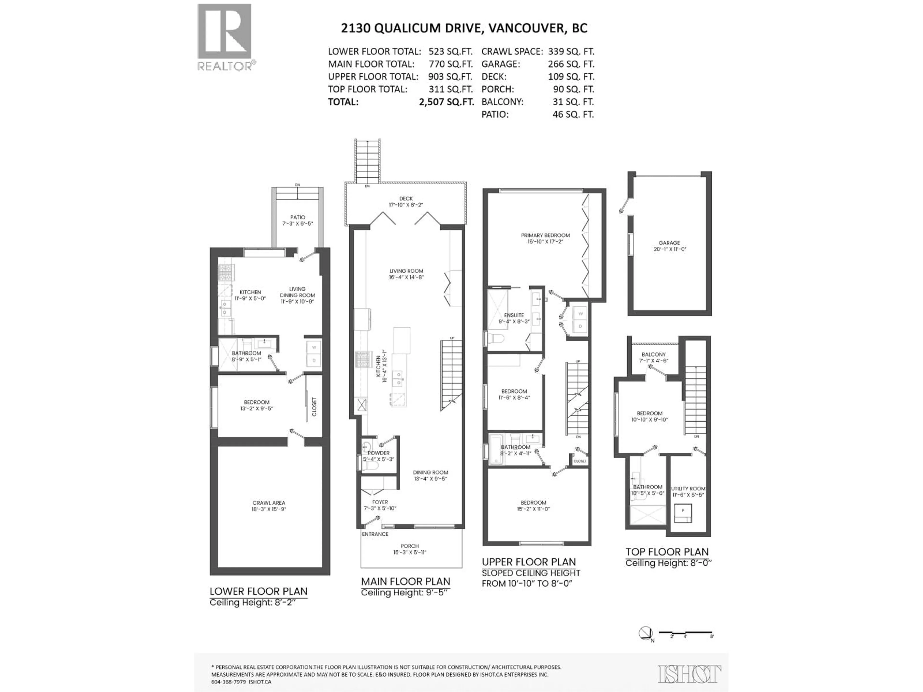 Floor plan for 2130 QUALICUM DRIVE, Vancouver British Columbia V5P2M2