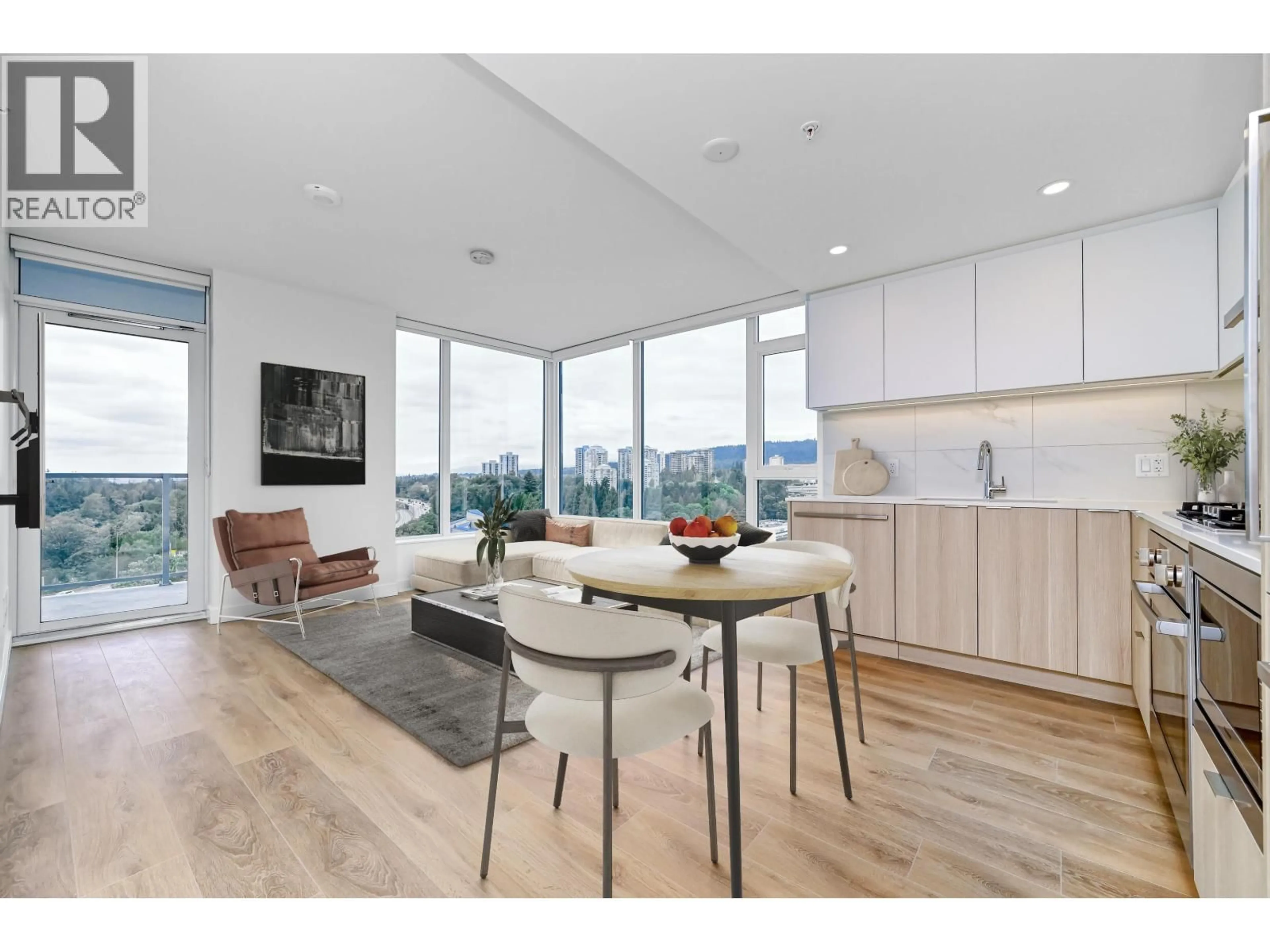 Open concept kitchen, wood/laminate floor for 1009 - 318 ALDERSON AVENUE, Coquitlam British Columbia V3K0J1