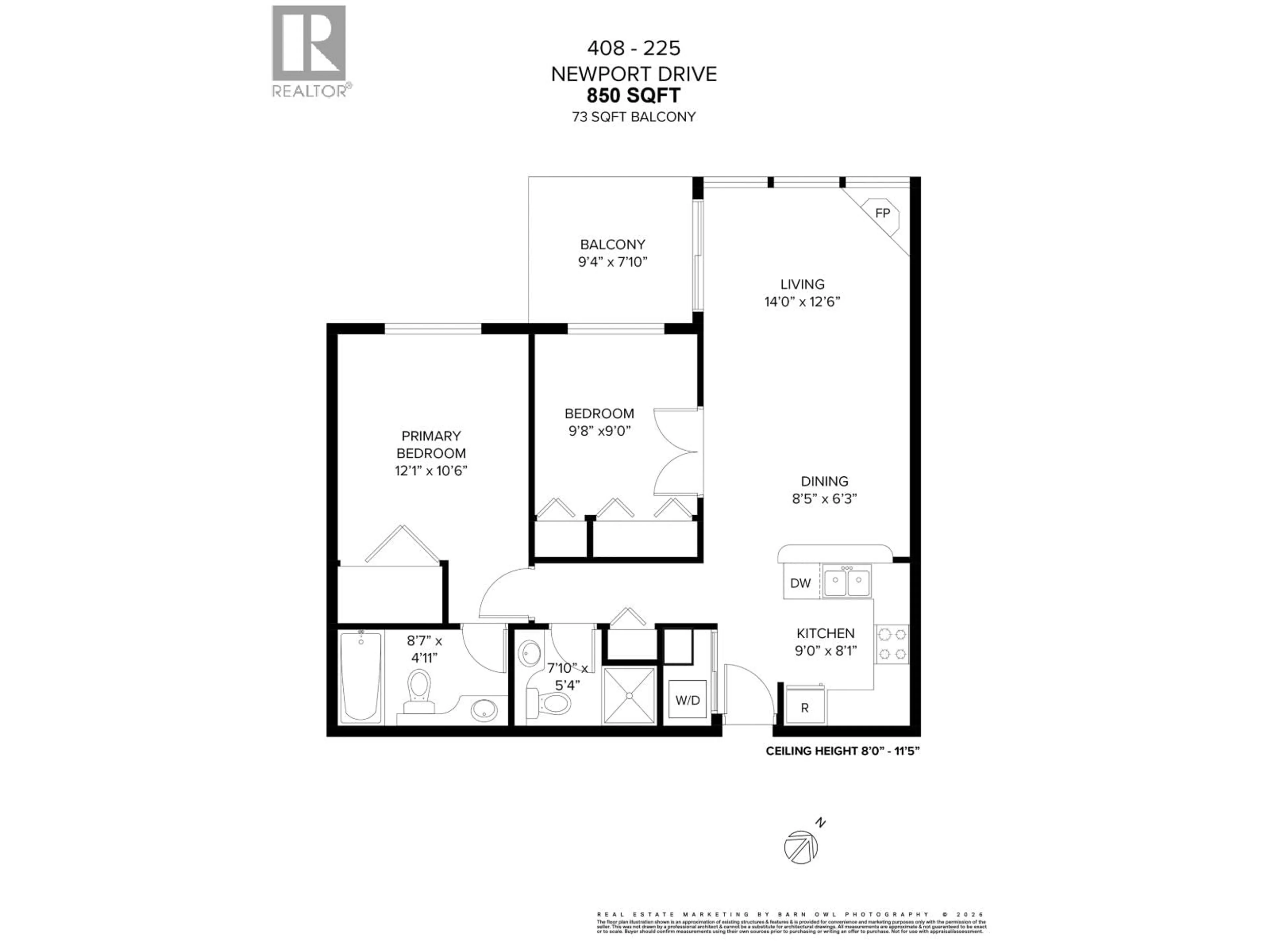 Floor plan for 408 - 225 NEWPORT DRIVE, Port Moody British Columbia V3H5C7