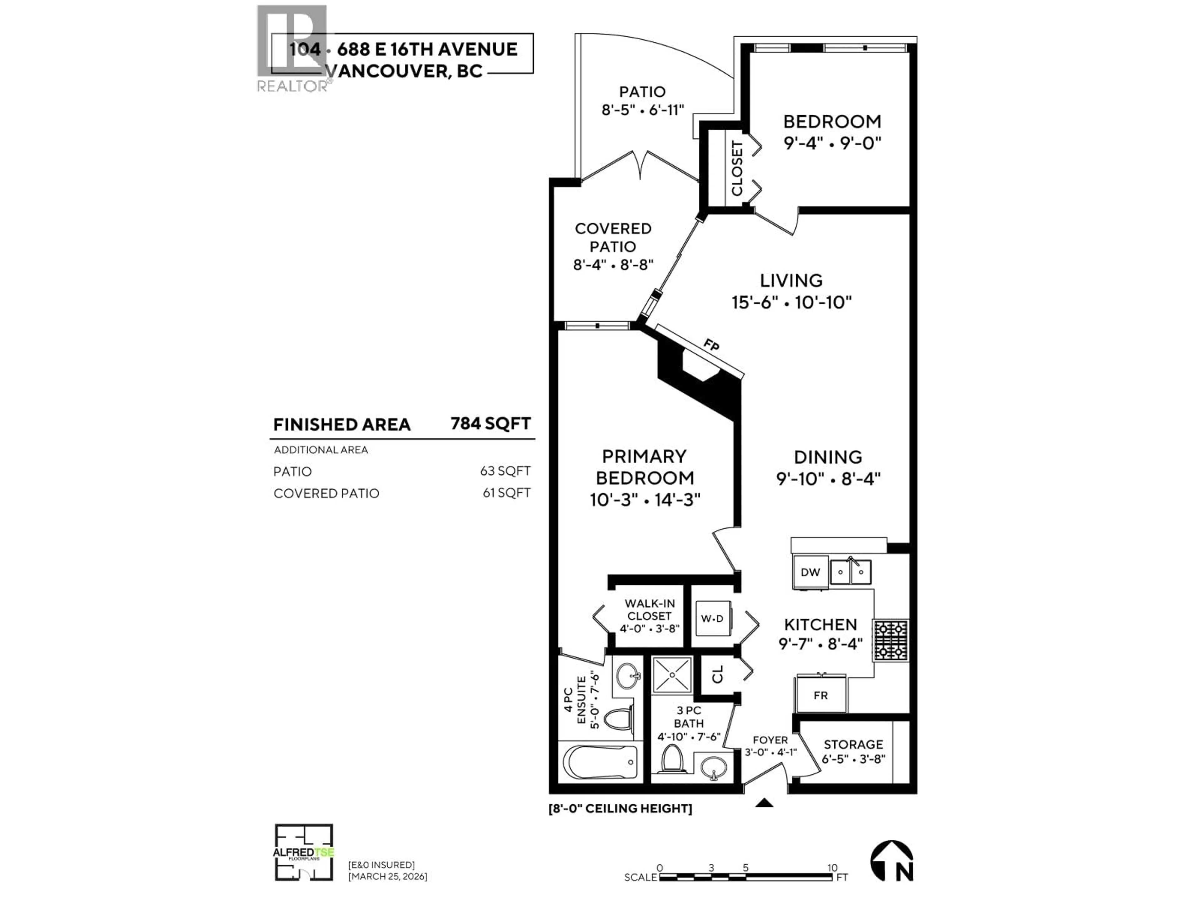 Floor plan for 104 - 688 16TH AVENUE, Vancouver British Columbia V5T2V4