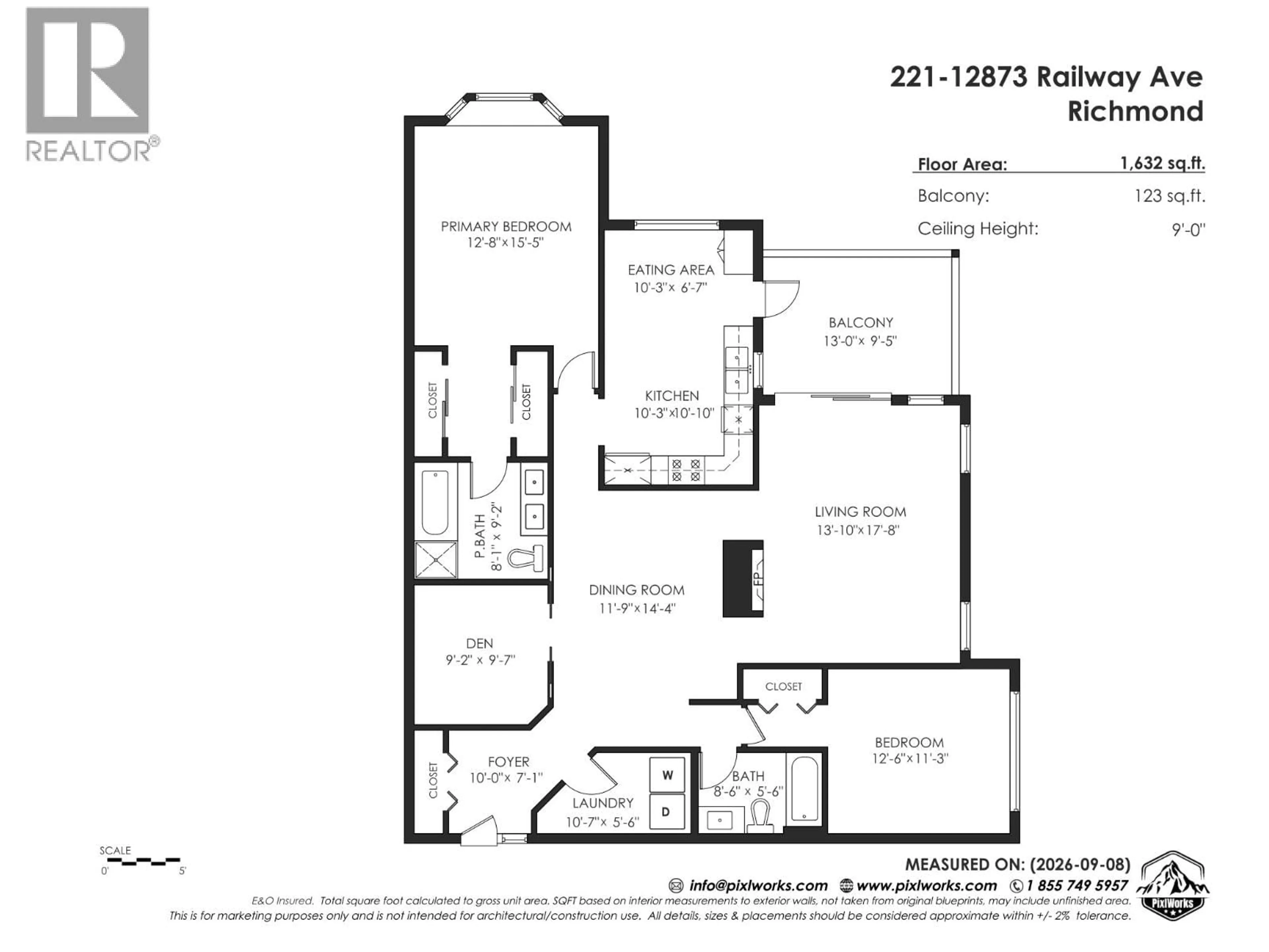 Floor plan for 221 - 12873 RAILWAY AVENUE, Richmond British Columbia V7E6K3