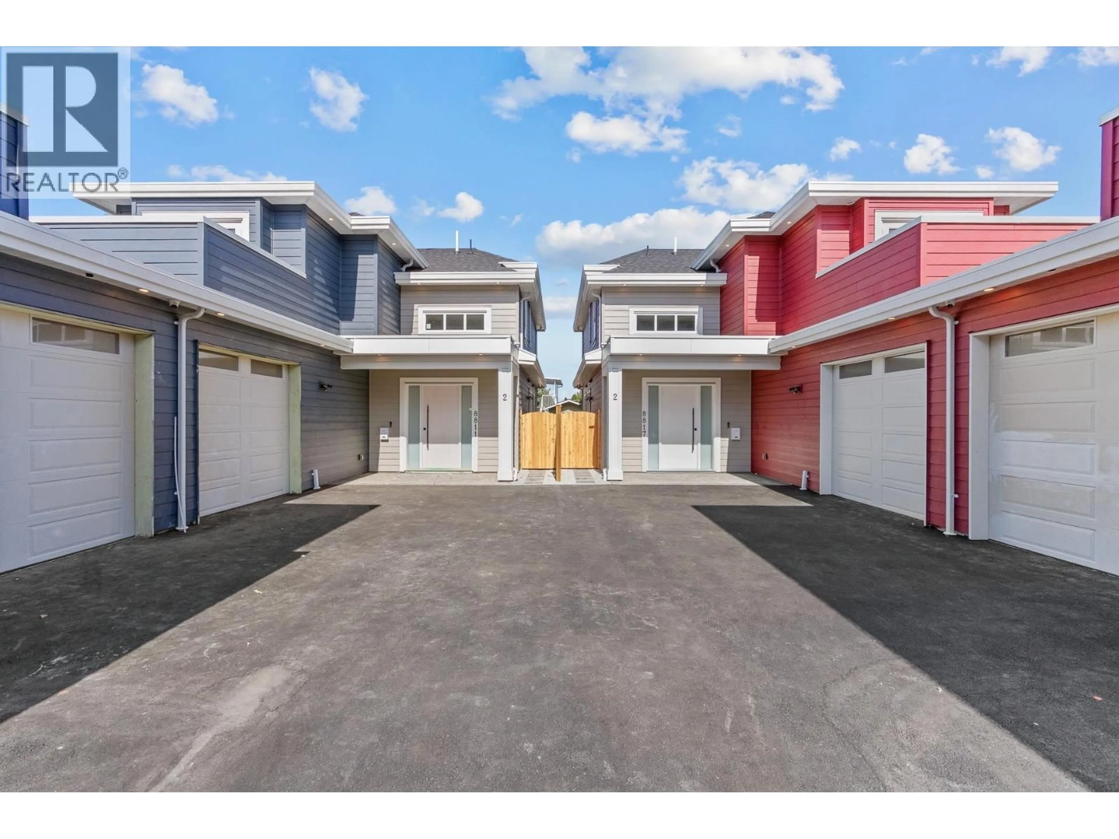 A pic from outside/outdoor area/front of a property/back of a property/a pic from drone, street for 2 - 8811 SAUNDERS ROAD, Richmond British Columbia V0V0V0