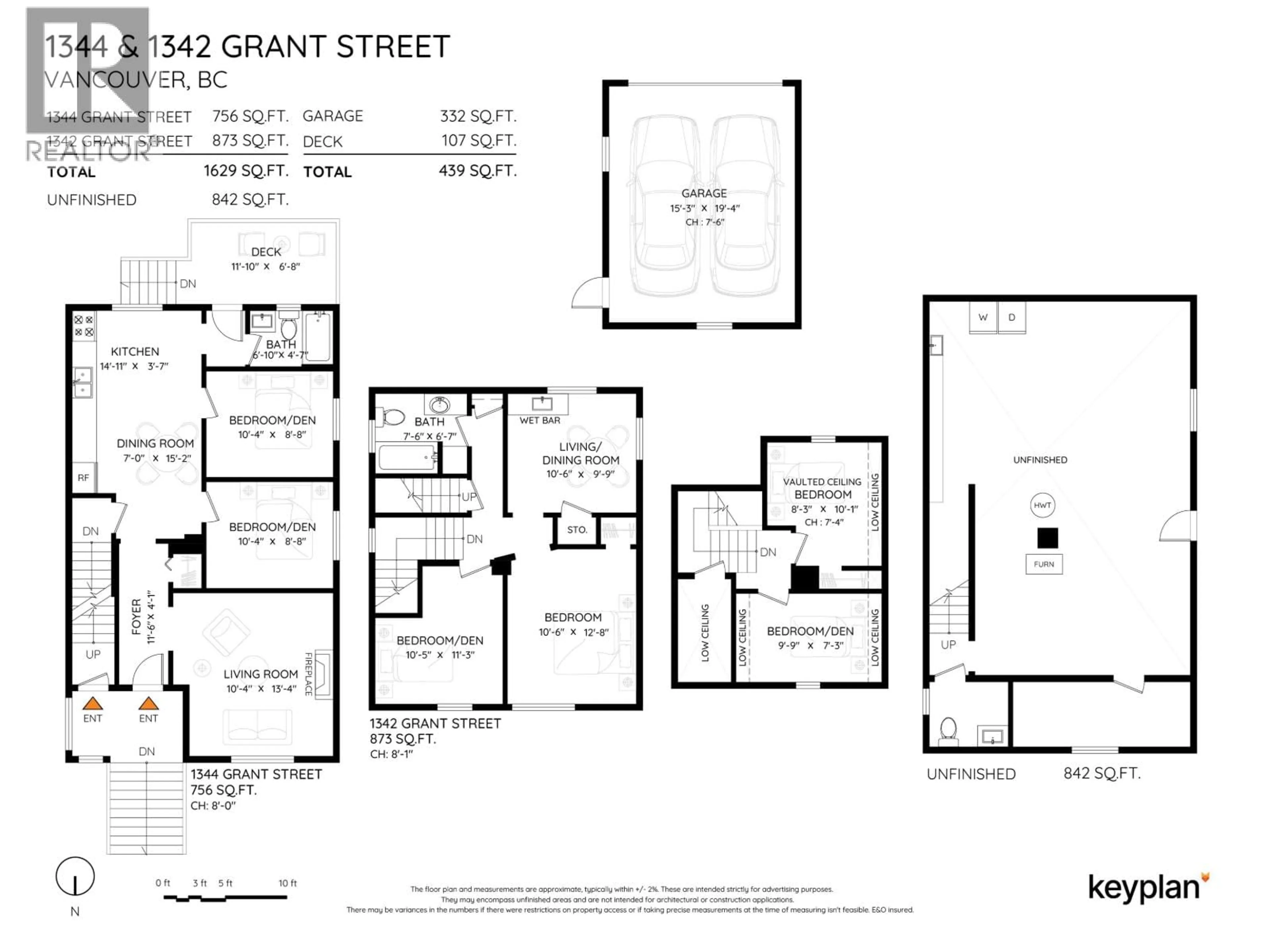 Floor plan for 1342 GRANT STREET, Vancouver British Columbia V5L2X5