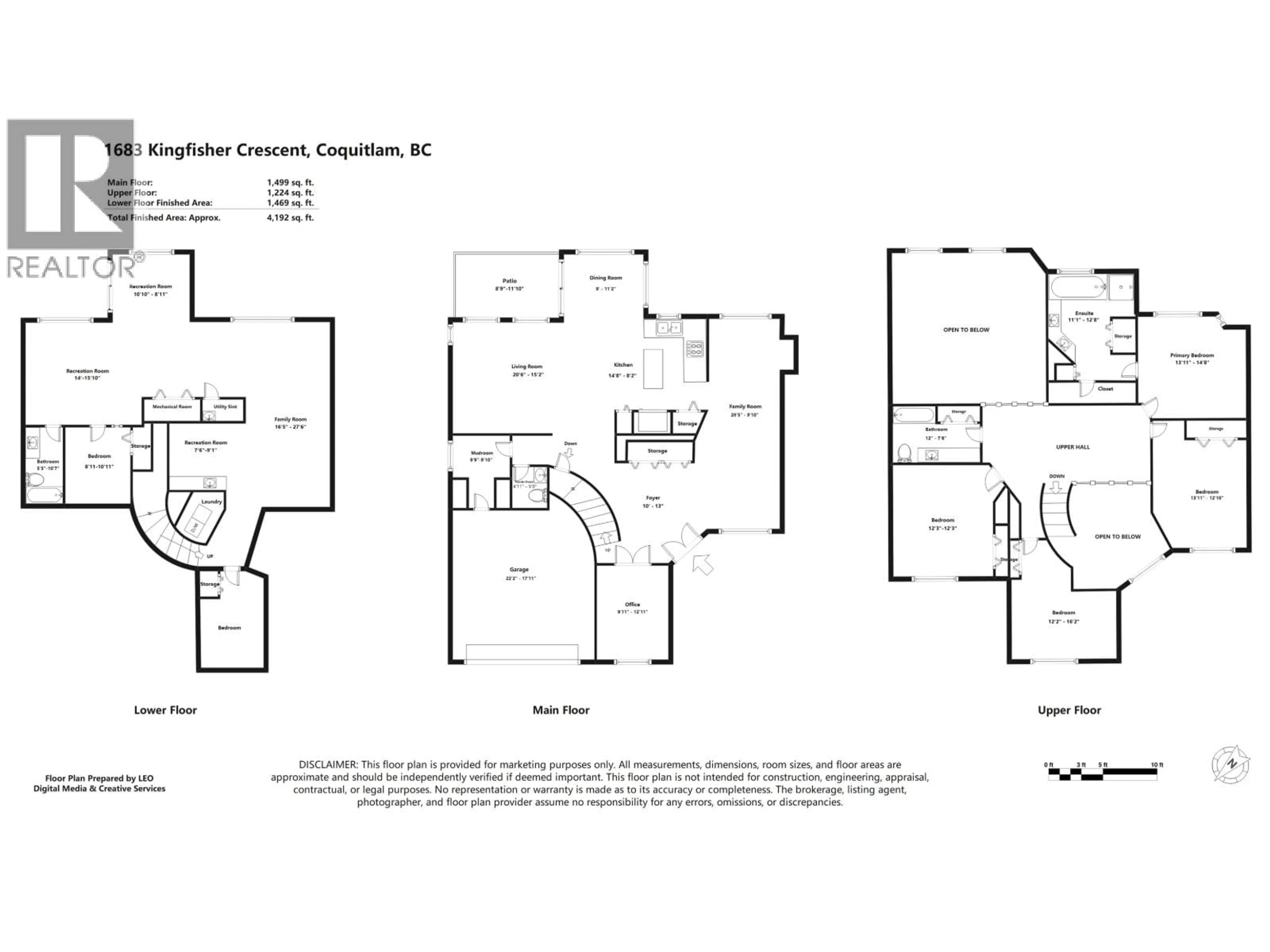 Floor plan for 1683 KINGFISHER CRESCENT, Coquitlam British Columbia V3E3C6