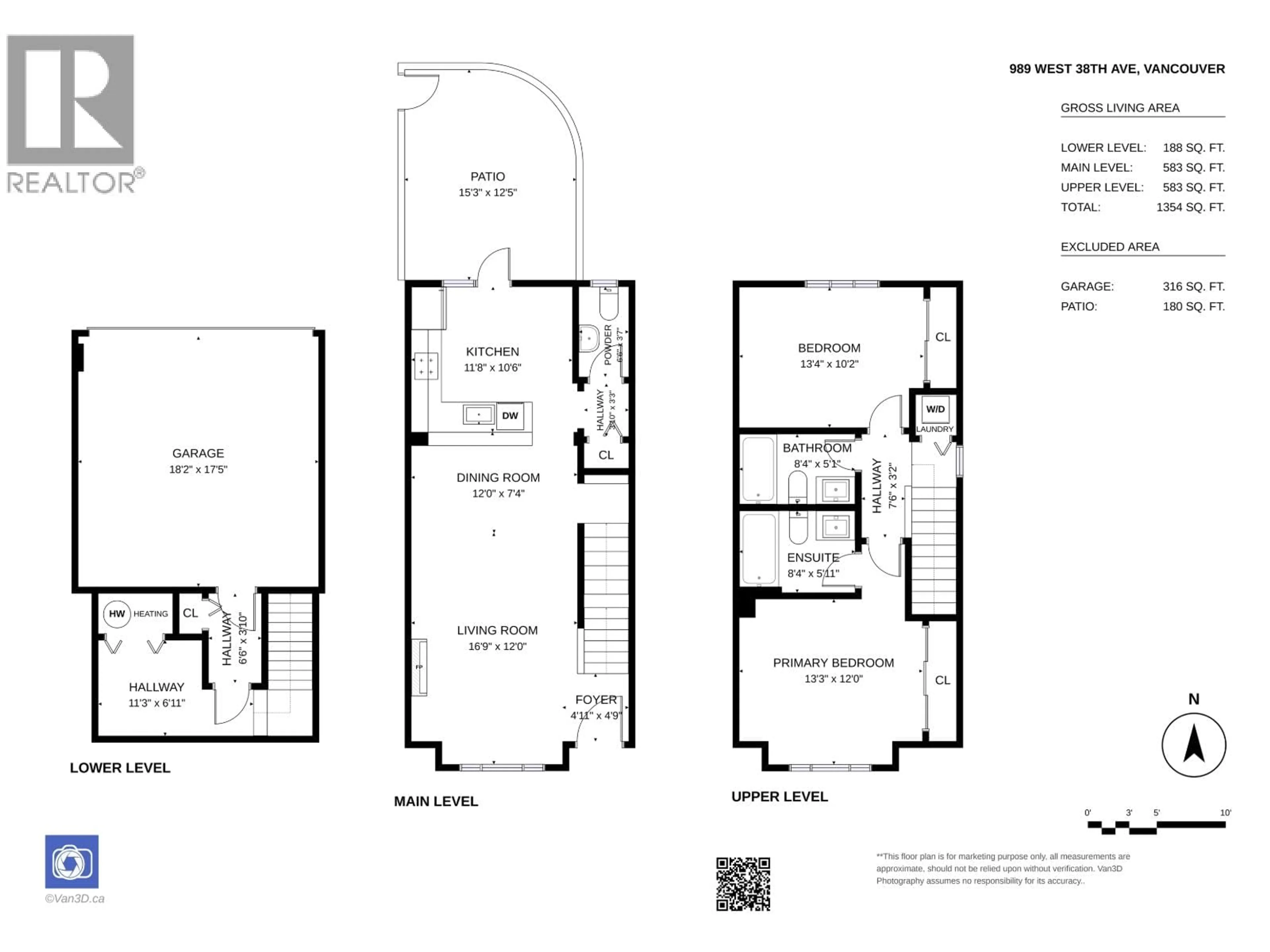 Floor plan for 989 38TH AVENUE, Vancouver British Columbia V5Z2L7
