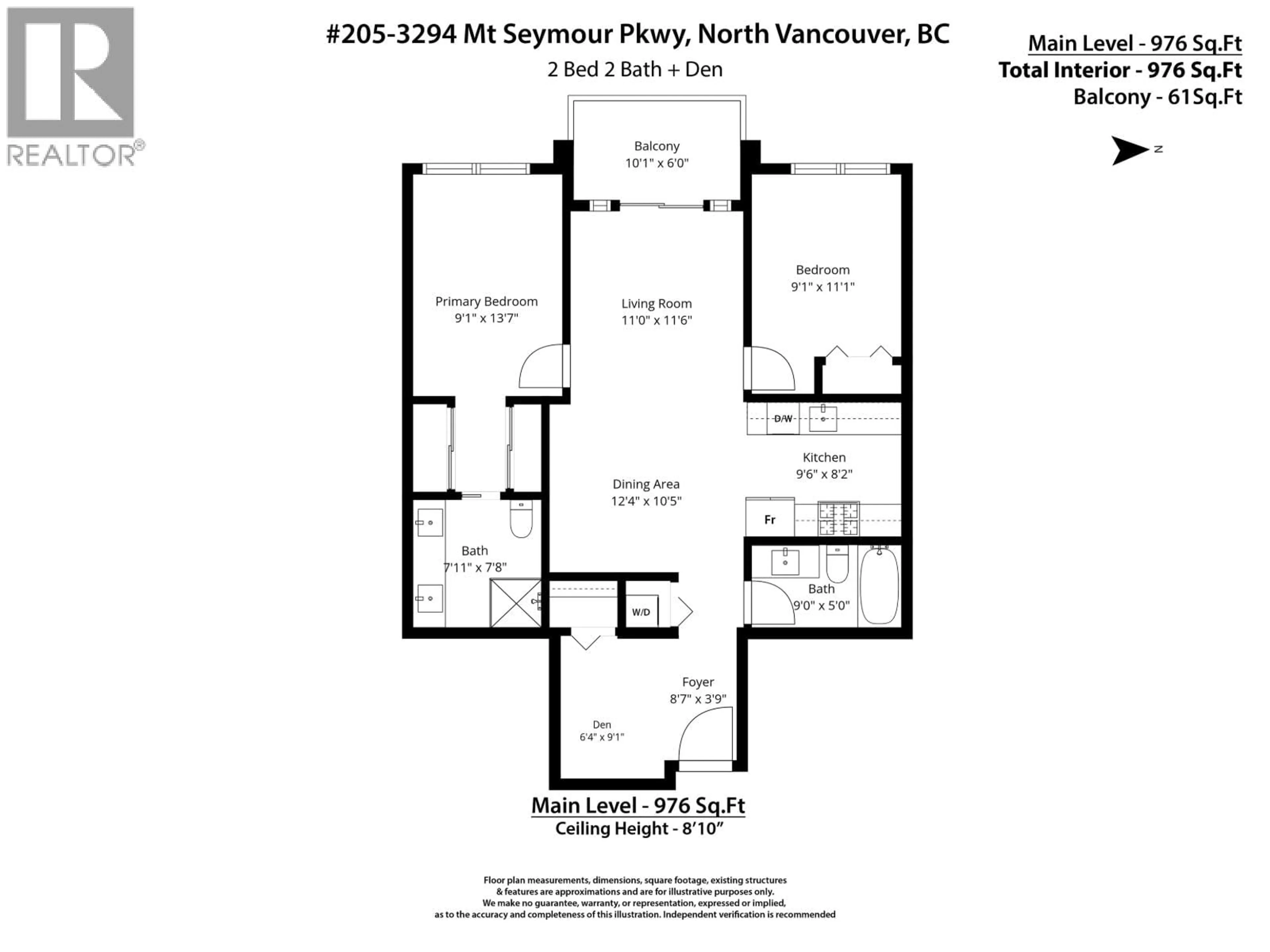 Floor plan for 205 - 3294 MT SEYMOUR PARKWAY, North Vancouver British Columbia V7H0B1