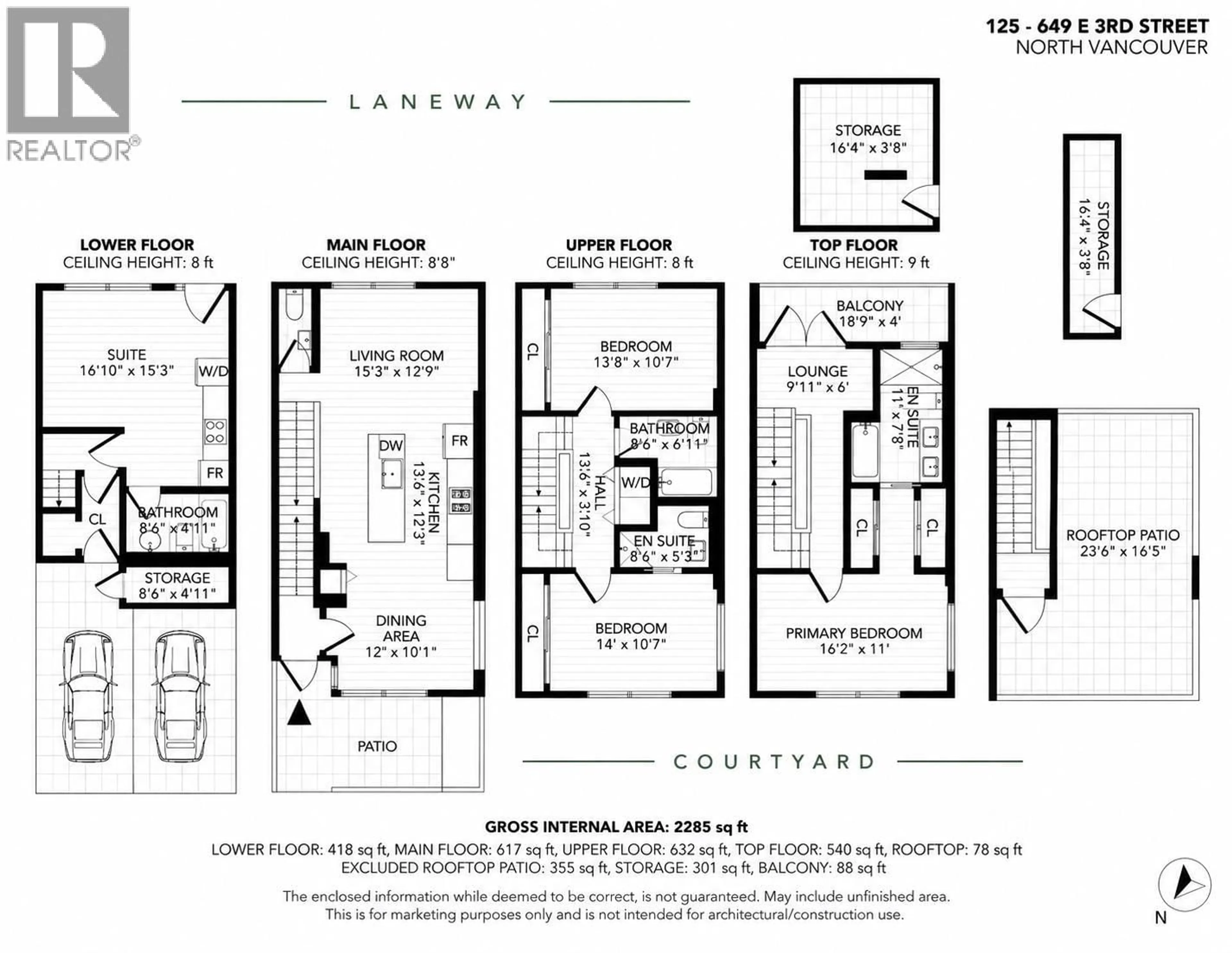 Floor plan for 125 - 649 3RD STREET, North Vancouver British Columbia V7L1G6