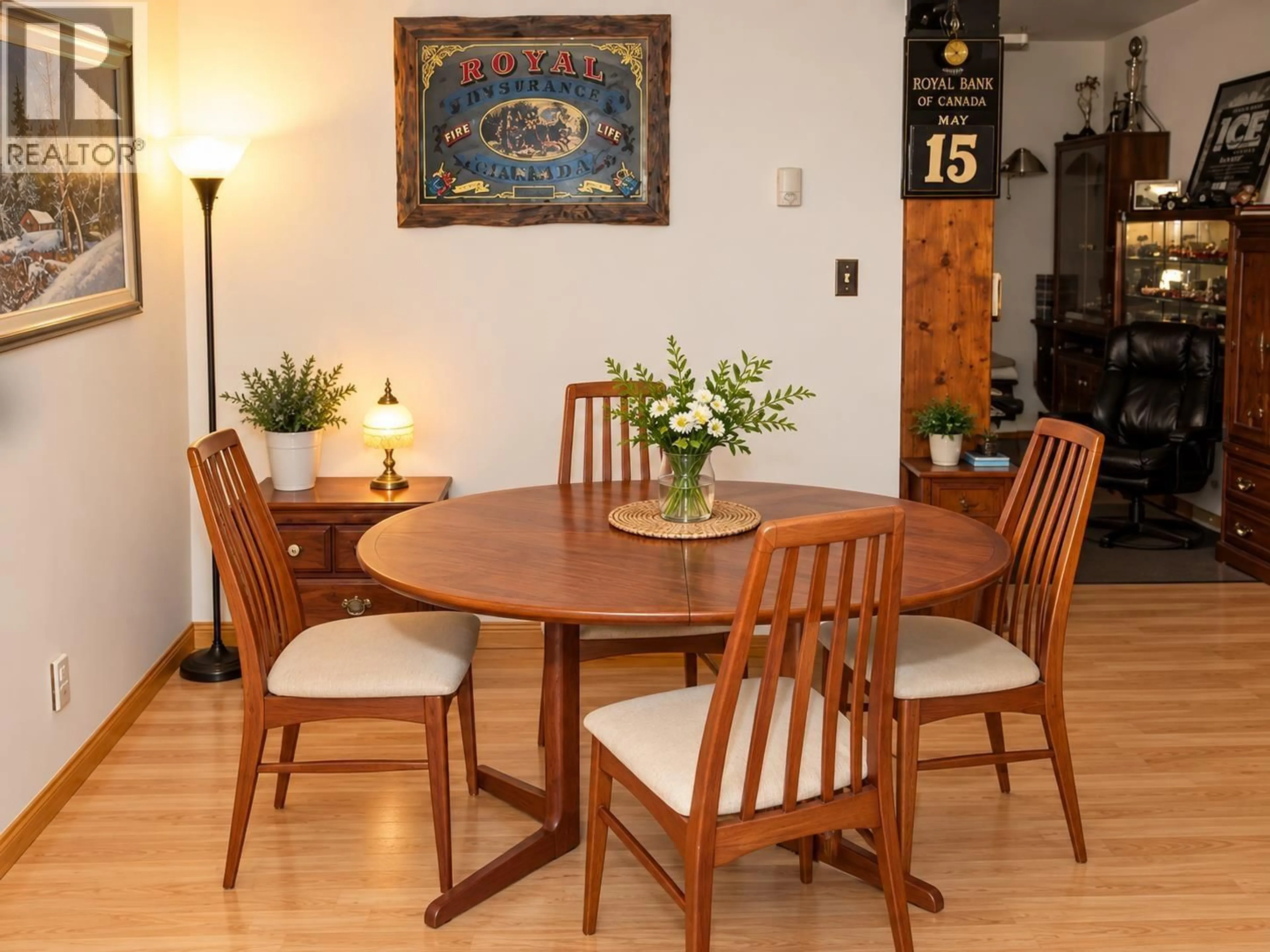 Dining room, wood/laminate floor for 3561 CANIM HENDRIX ROAD, 100 Mile House British Columbia V0K1L0
