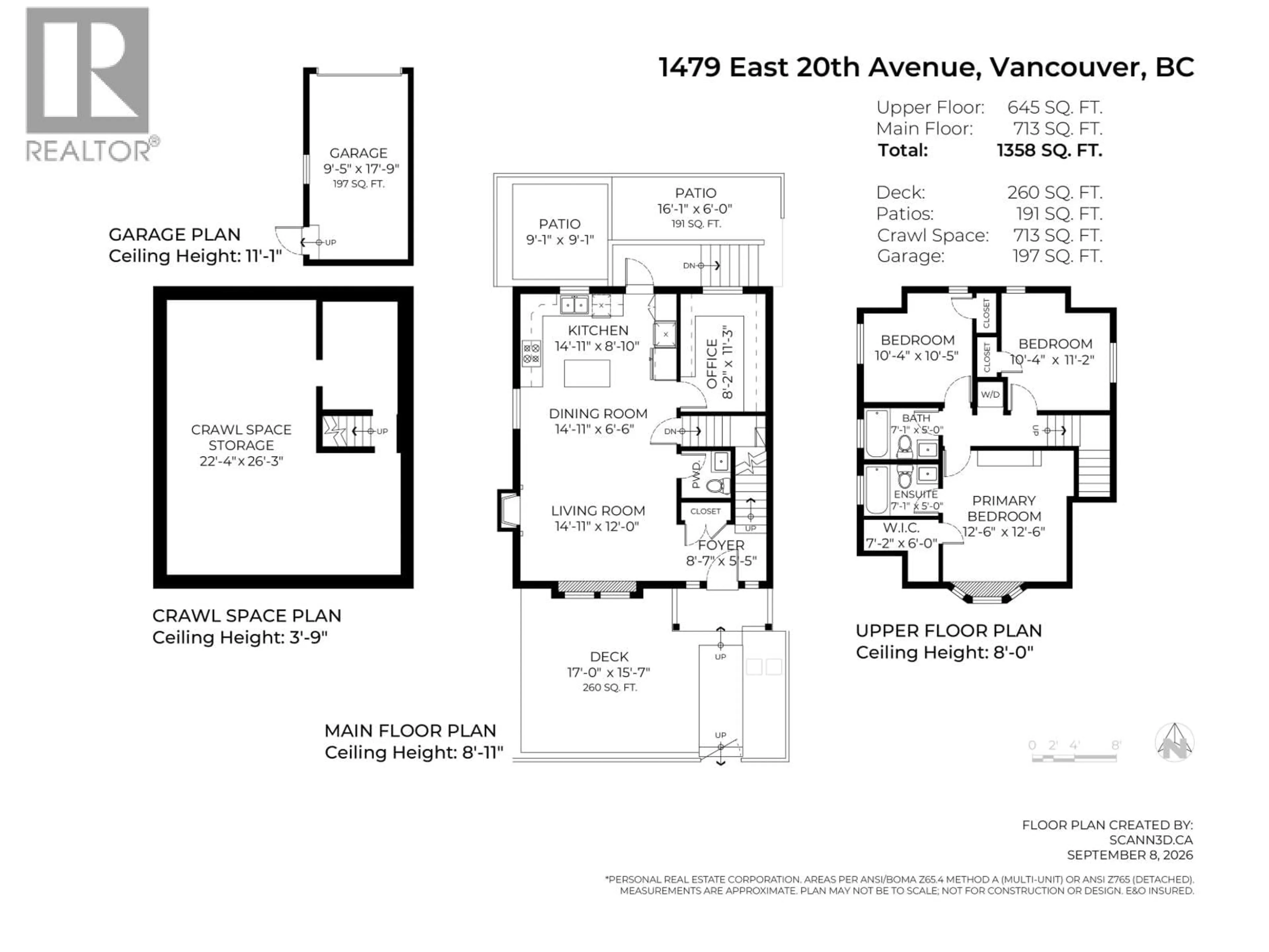 Floor plan for 1479 EAST 20TH AVENUE, Vancouver British Columbia V5N2K5