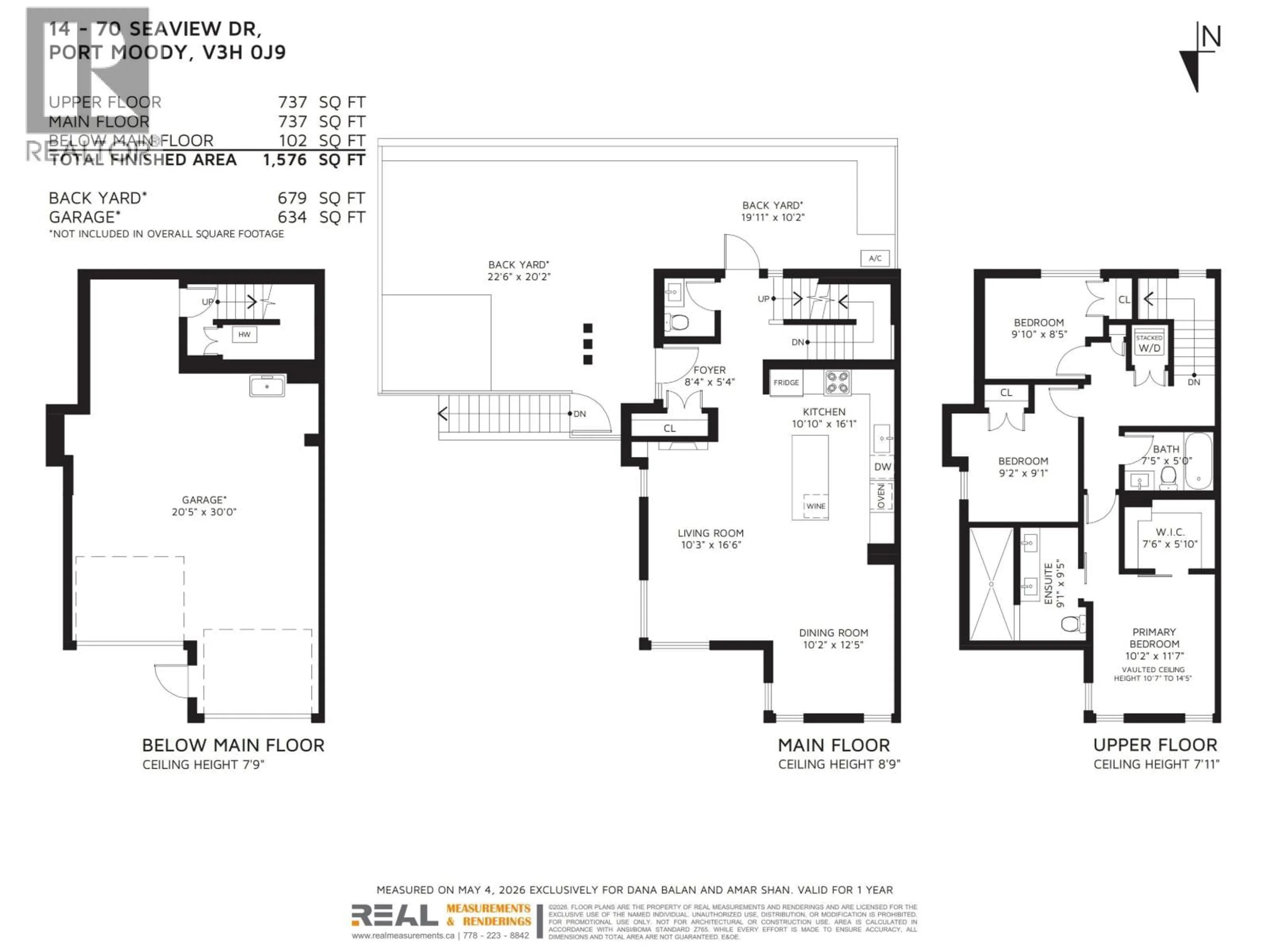 Floor plan for 14 - 70 SEAVIEW DRIVE, Port Moody British Columbia V3H0J9