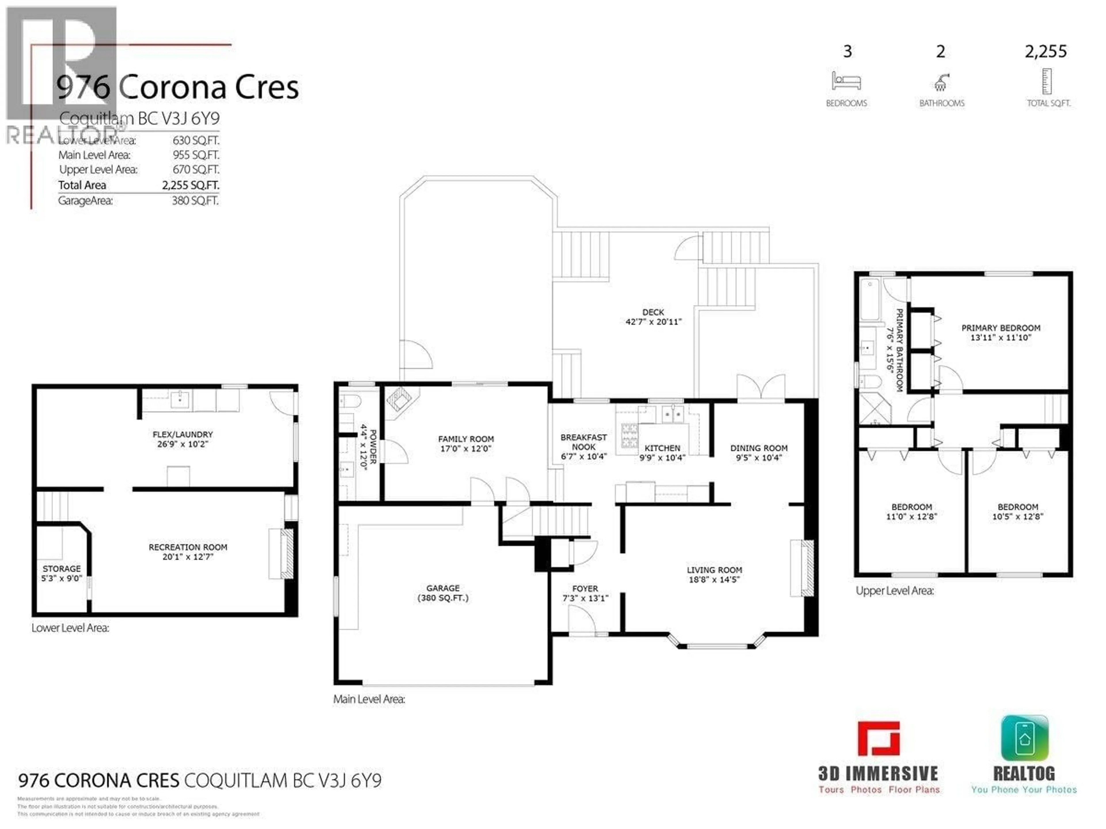 Floor plan for 976 CORONA CRESCENT, Coquitlam British Columbia V3J6Y9