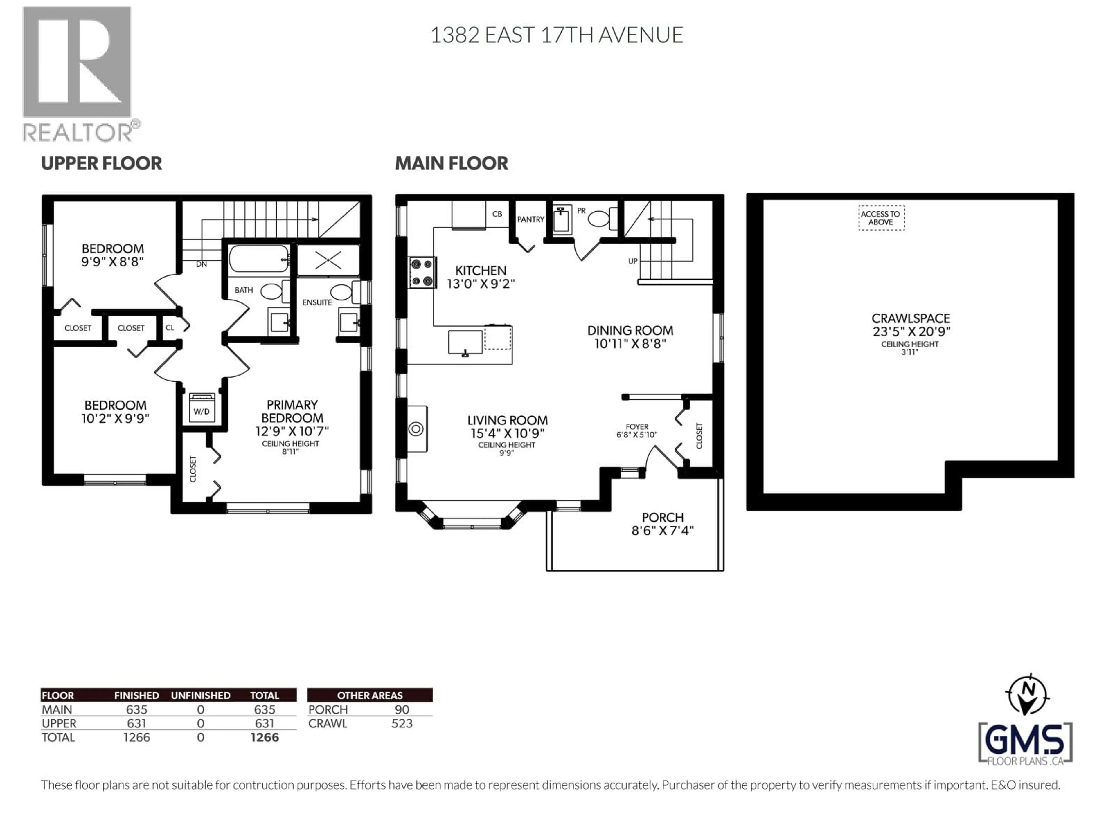 Floor plan for 1382 17TH AVENUE, Vancouver British Columbia V5V1C8