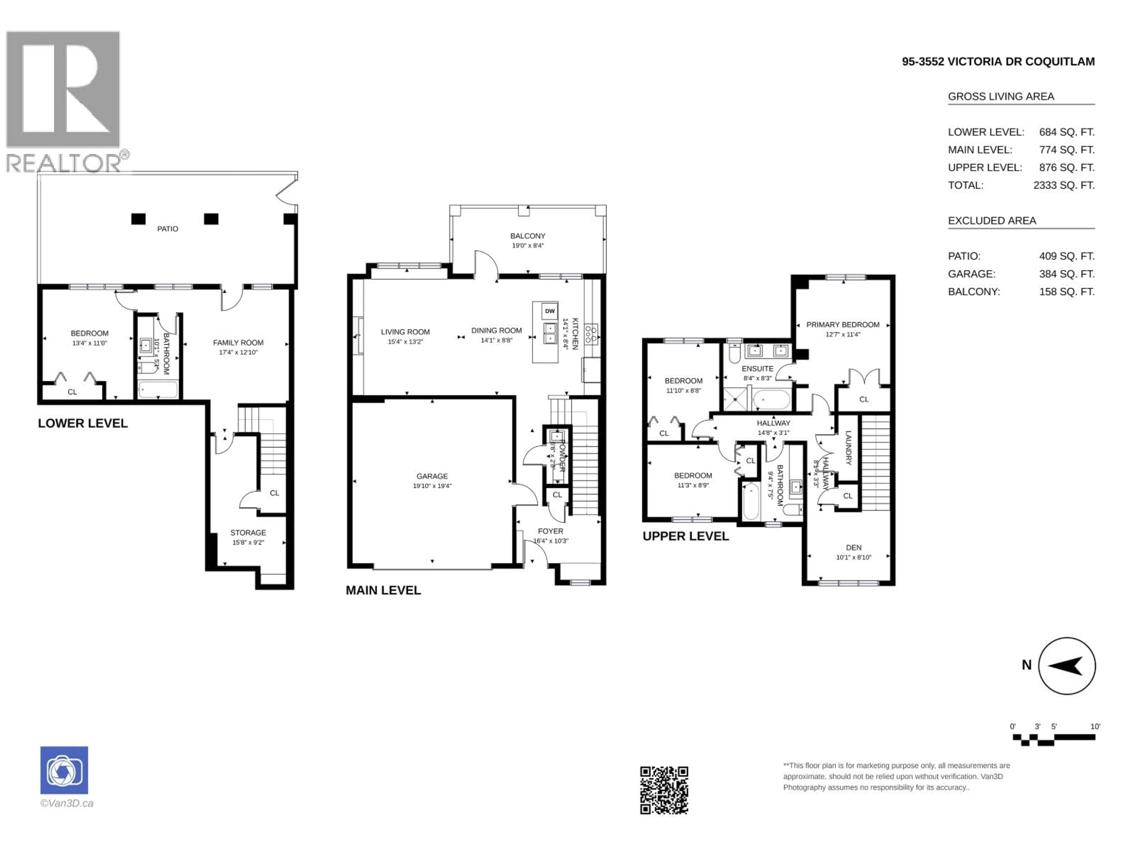 Floor plan for 95 - 3552 VICTORIA DRIVE, Coquitlam British Columbia V3E0N7