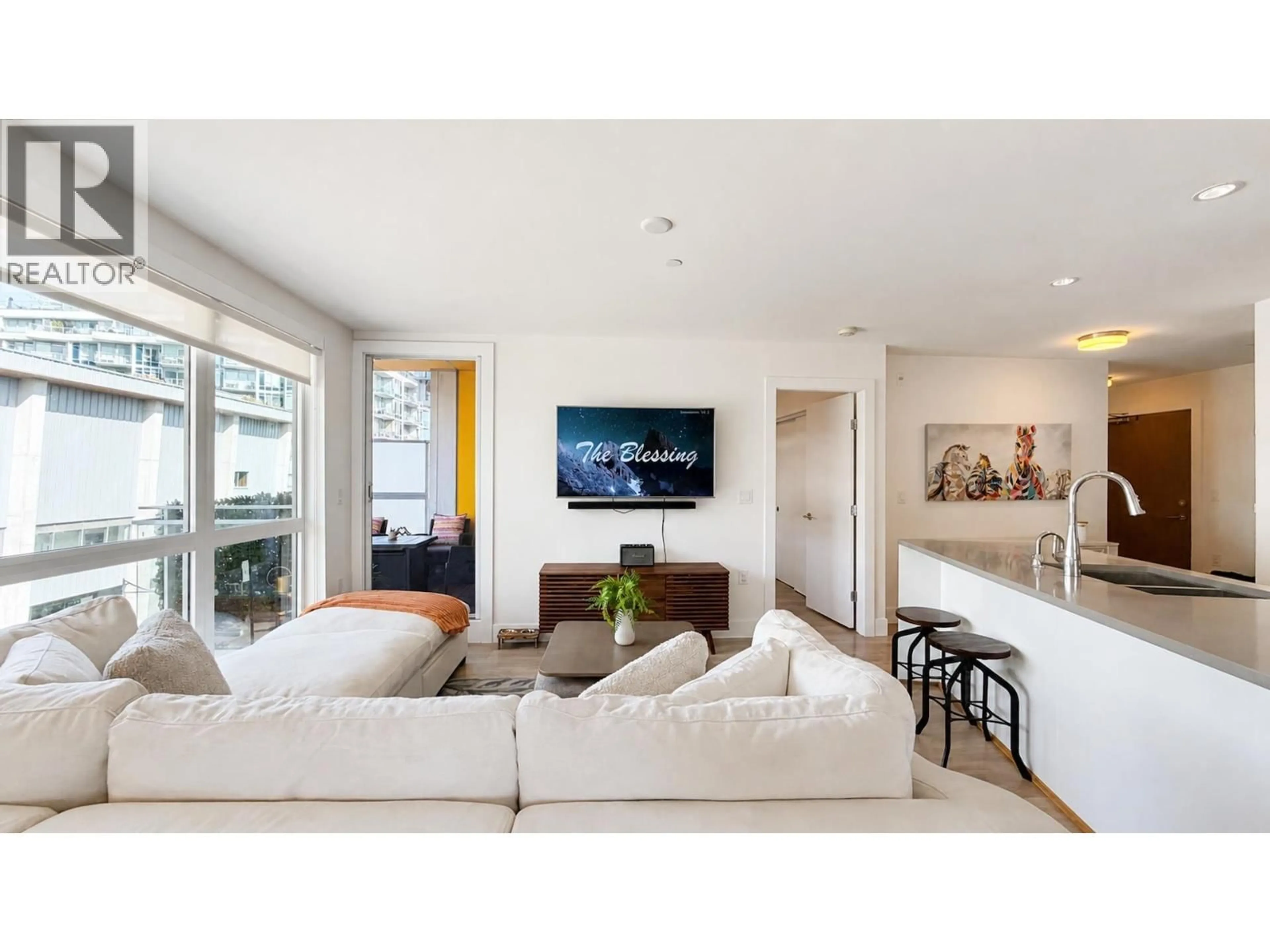 Living room with furniture, unknown for 608 - 8580 RIVER DISTRICT CROSSING, Vancouver British Columbia V5S0B9