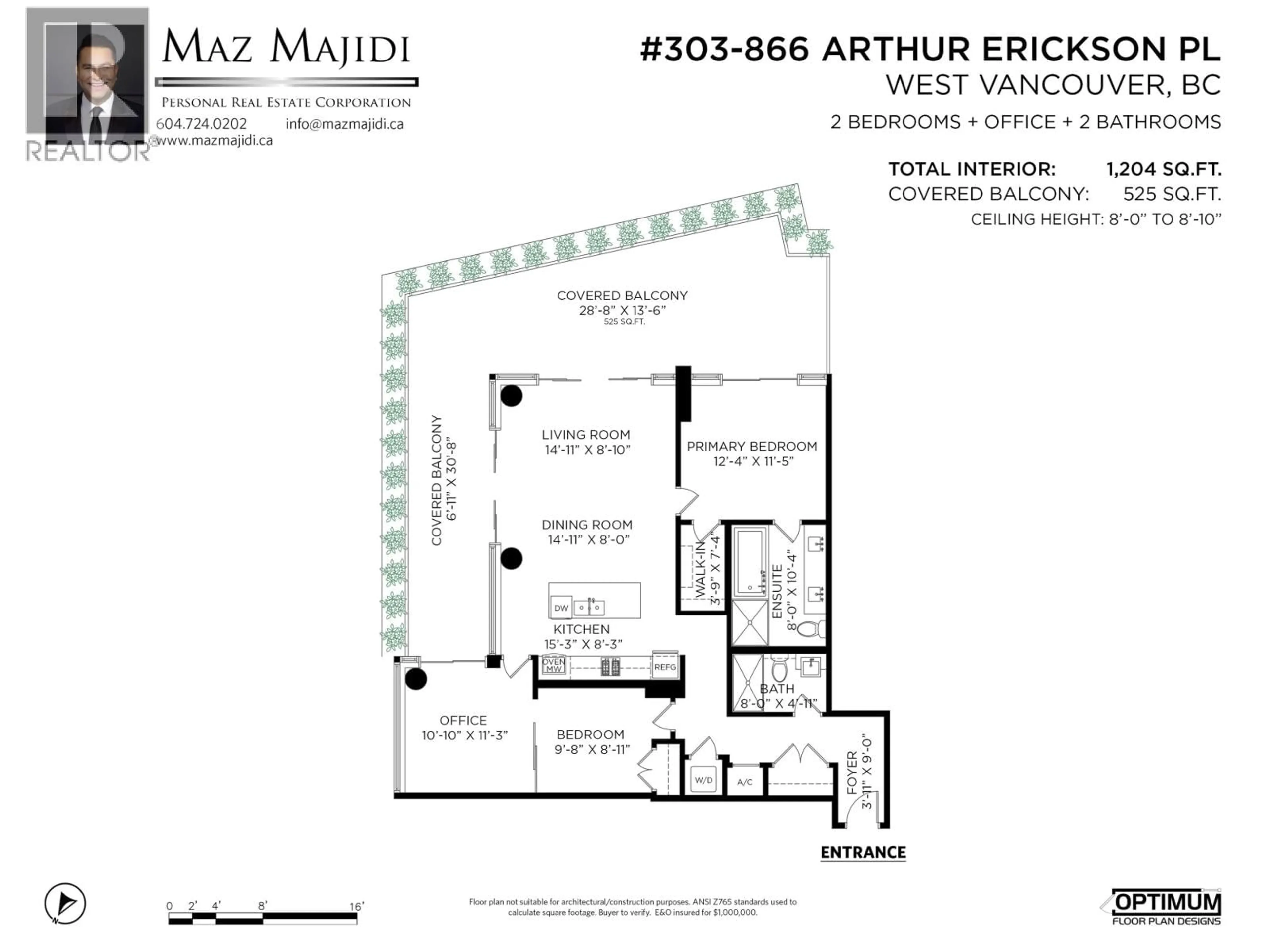 Floor plan for 303 - 866 ARTHUR ERICKSON PLACE, West Vancouver British Columbia V7T0B2