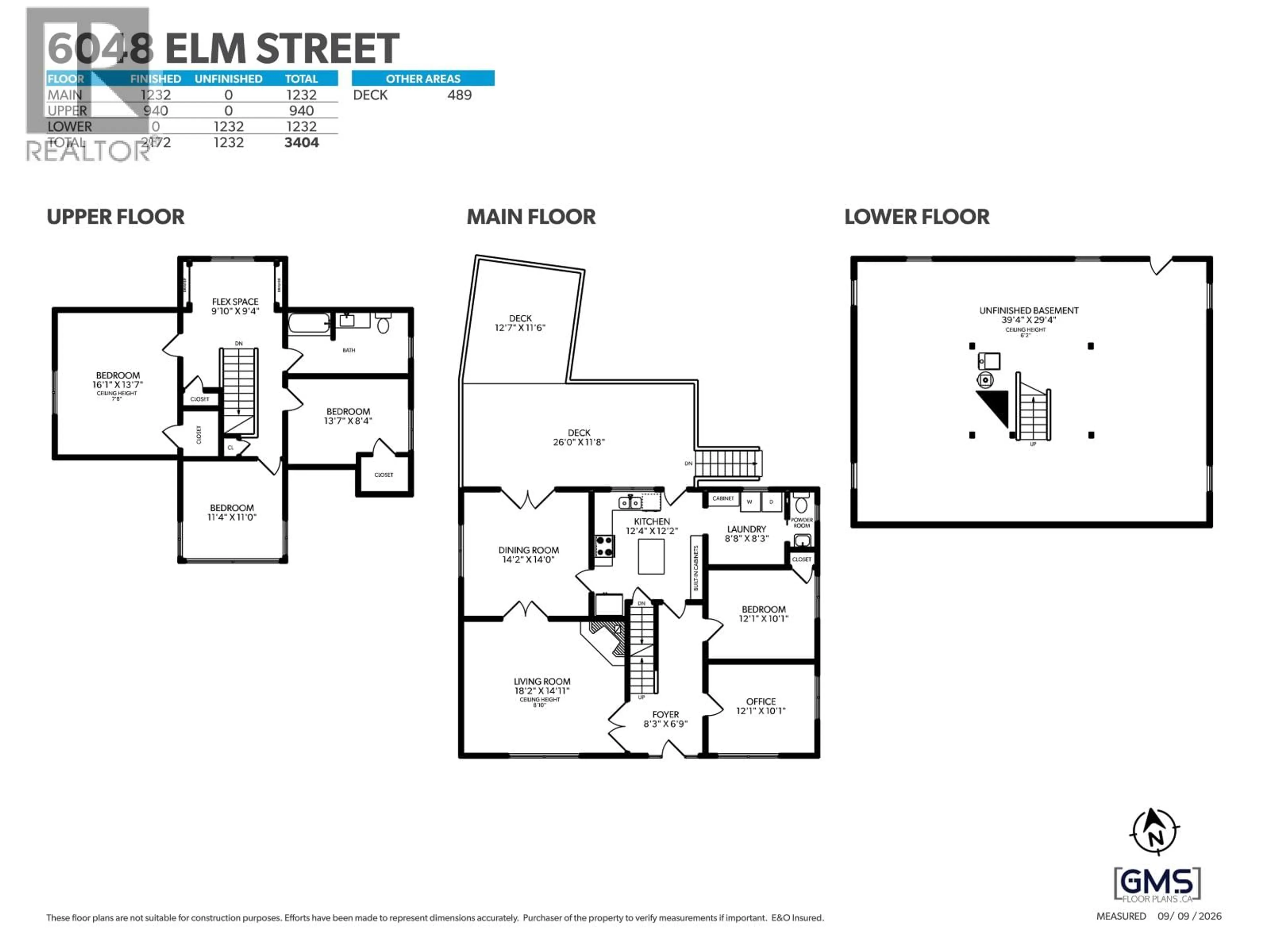 Floor plan for 6048 ELM STREET, Vancouver British Columbia V6N1A9