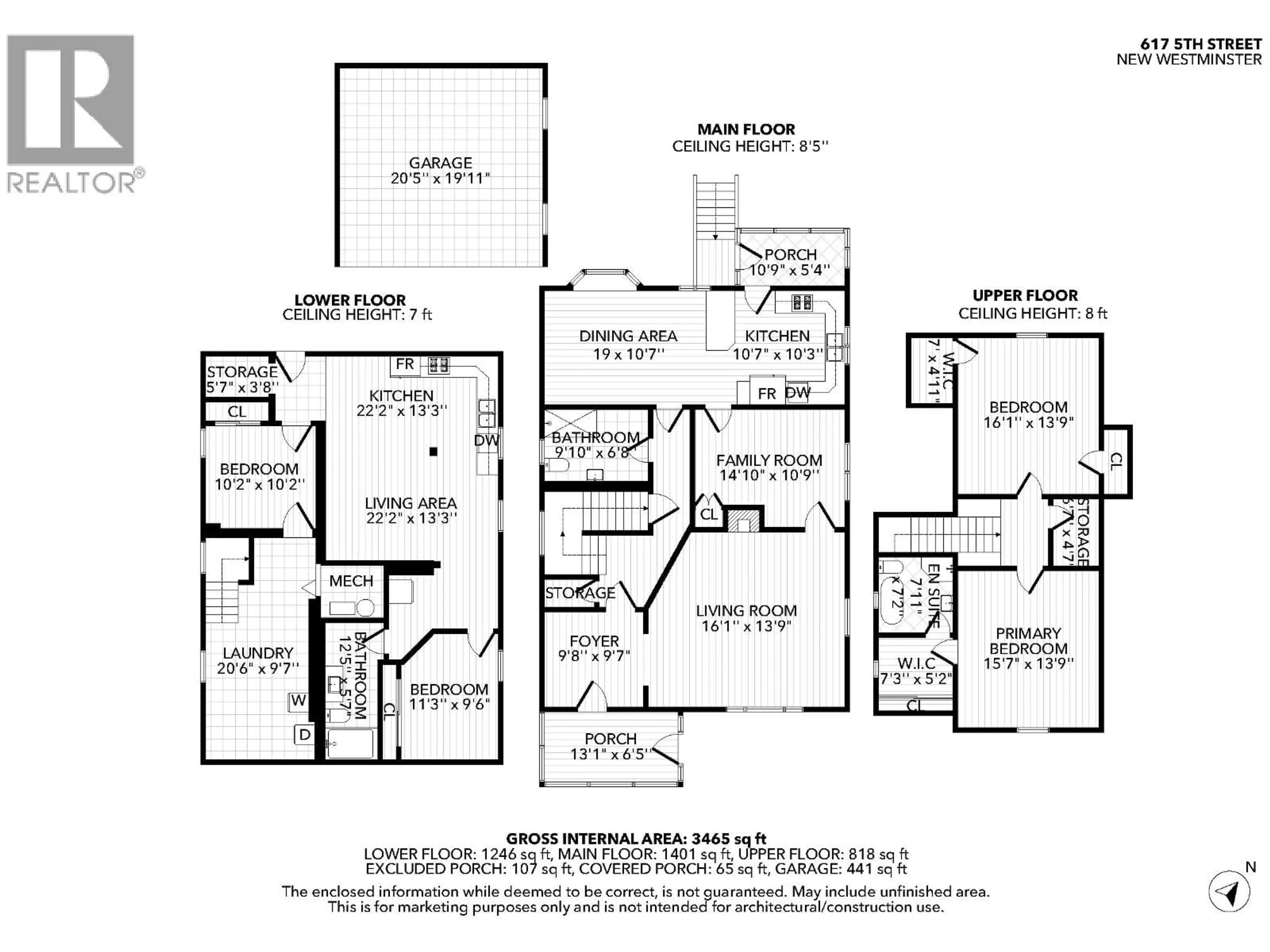 Floor plan for 617 FIFTH STREET, New Westminster British Columbia V3L2Y1